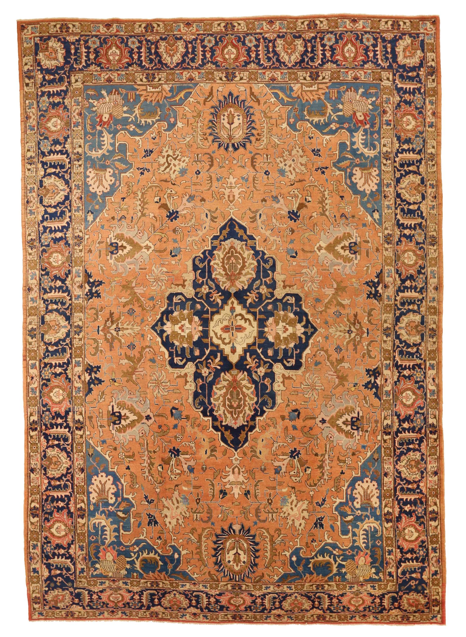 Thumbnail 7 for Antique Persian Tabriz Traditional Rug 10803