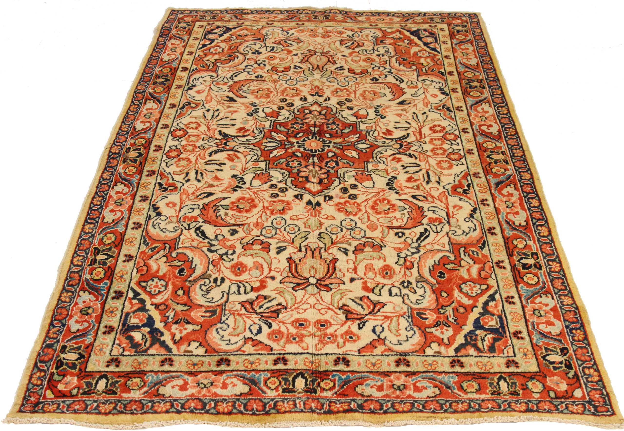 Thumbnail 4 for Antique Persian Mahal Traditional Rug 10870