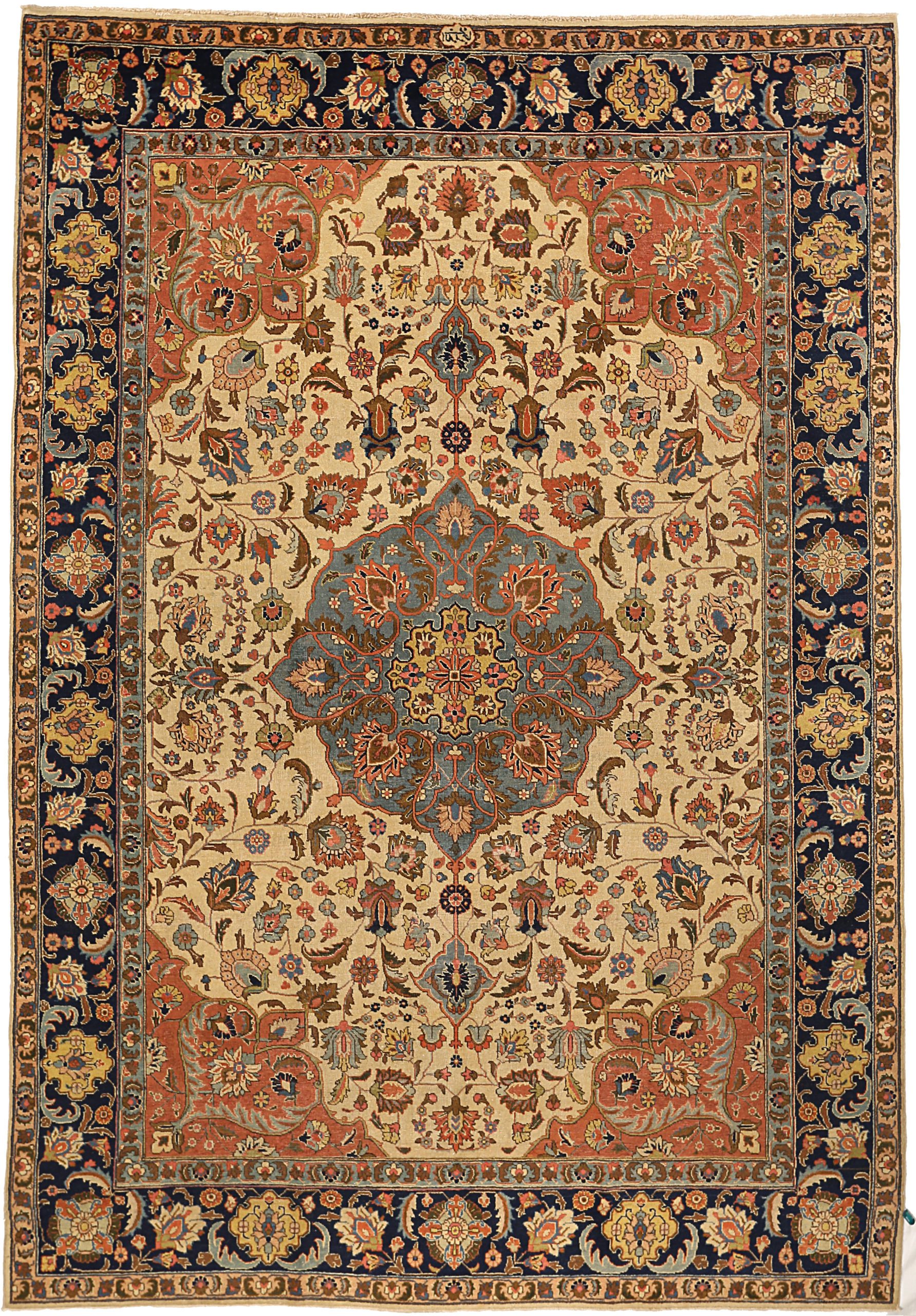 Thumbnail 9 for Antique Persian Tabriz Traditional Rug 10929