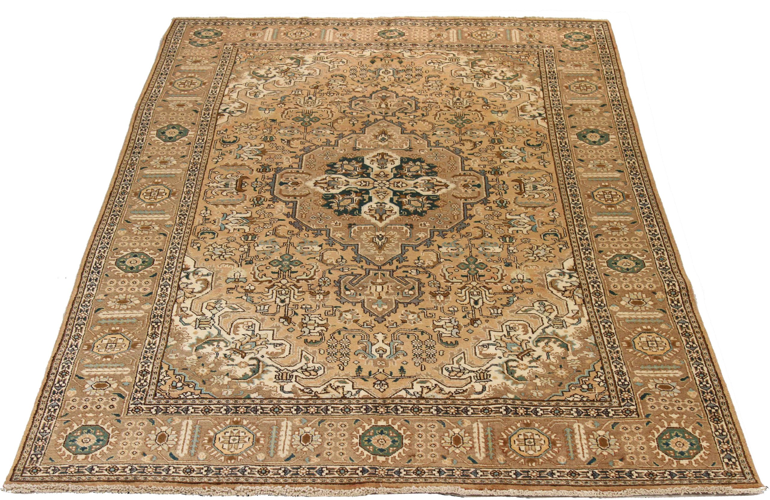 Thumbnail 15 for Antique Persian Heriz Traditional Rug 10949