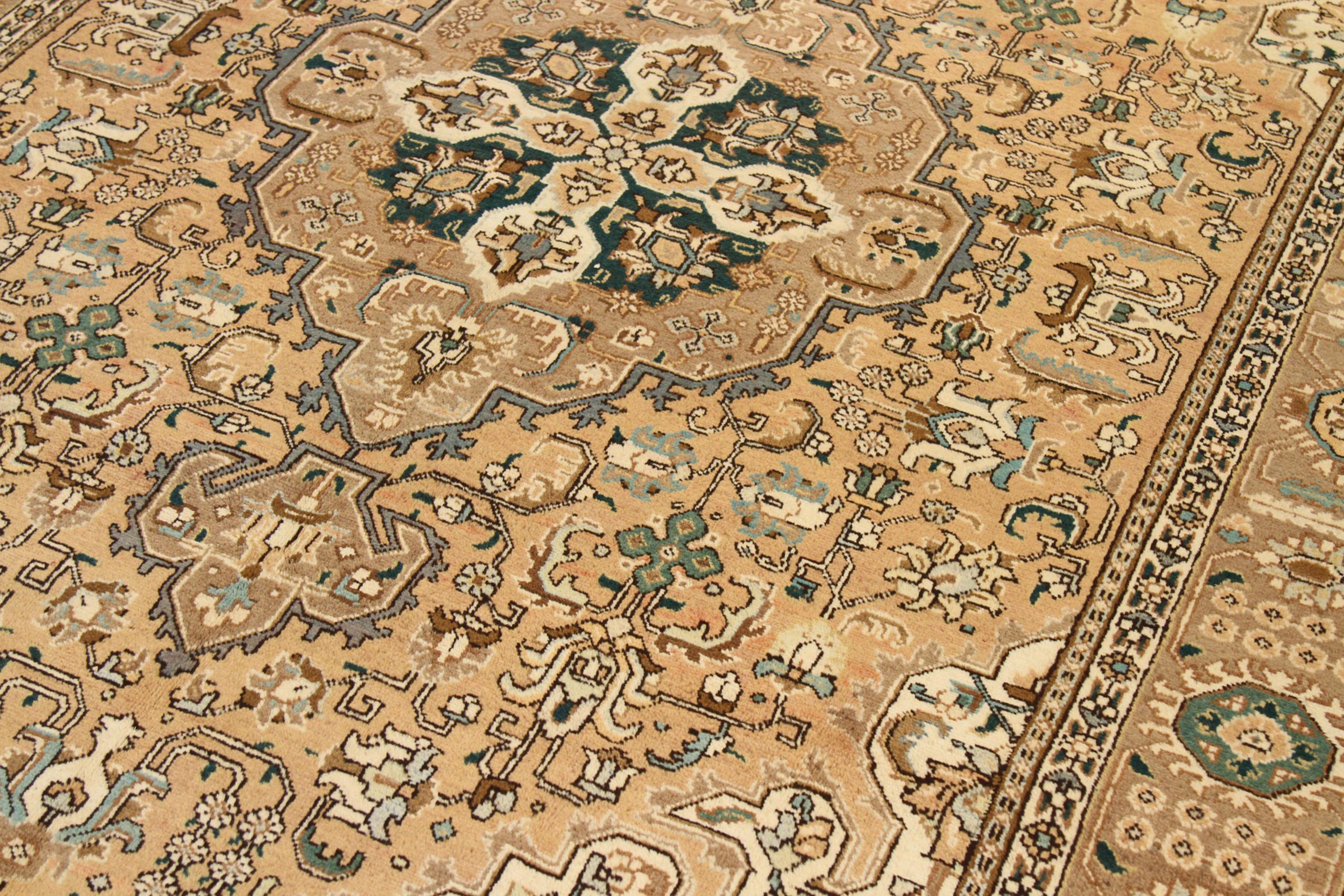 Thumbnail 10 for Antique Persian Heriz Traditional Rug 10949