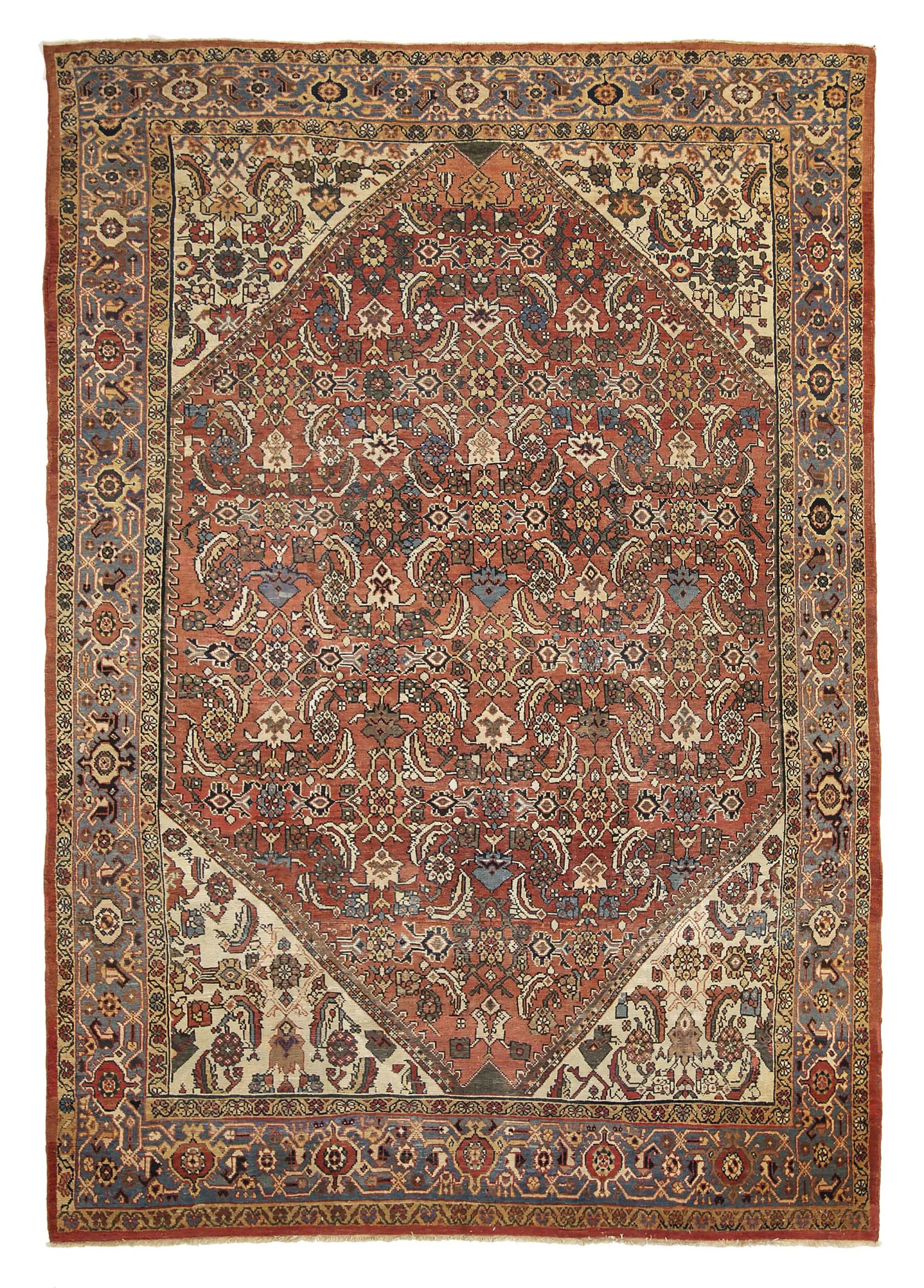 Thumbnail 9 for Antique Persian Mahal Traditional Rug 11078