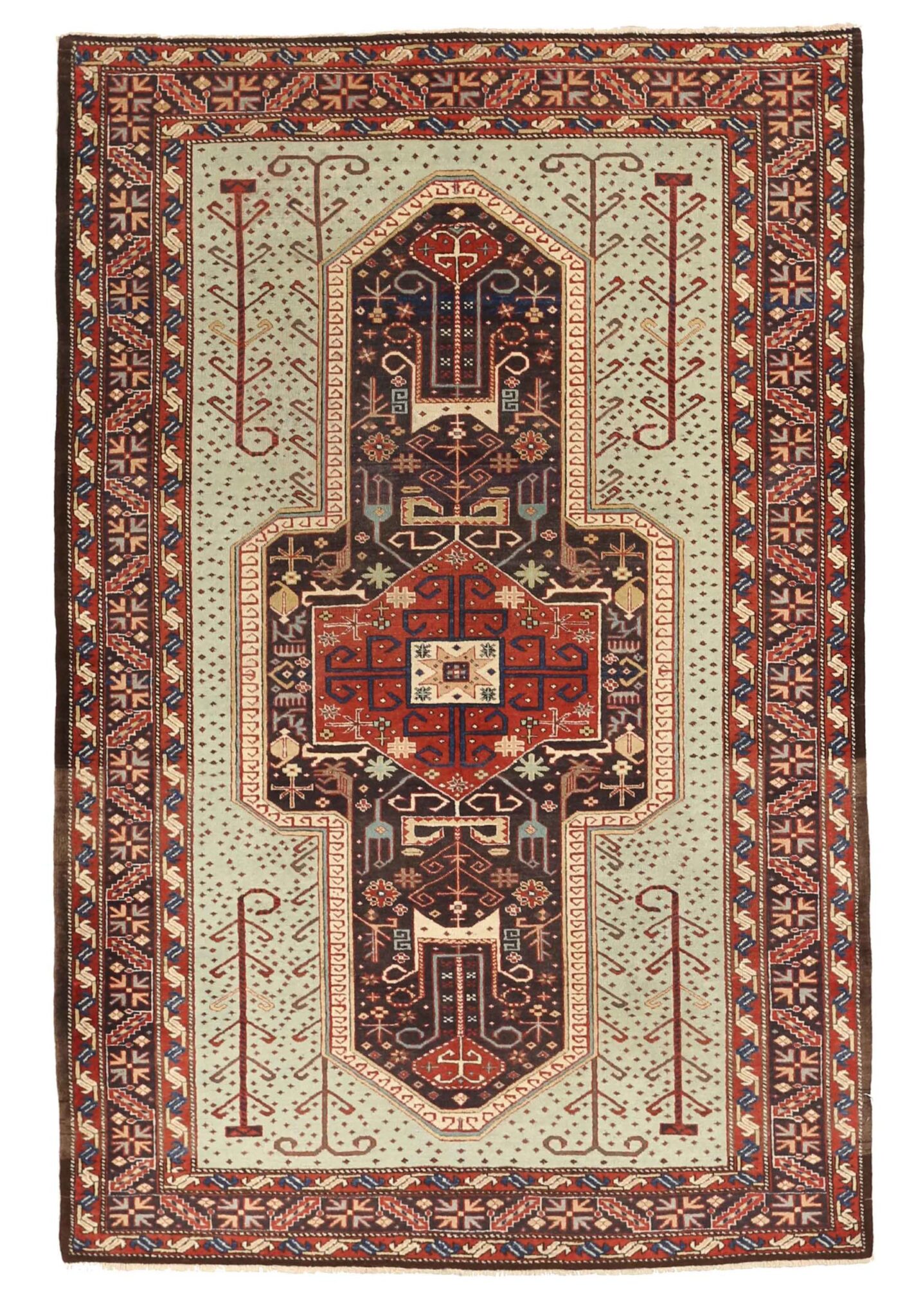 Thumbnail 8 for Antique Persian Ardebil Transitional Rug 11139
