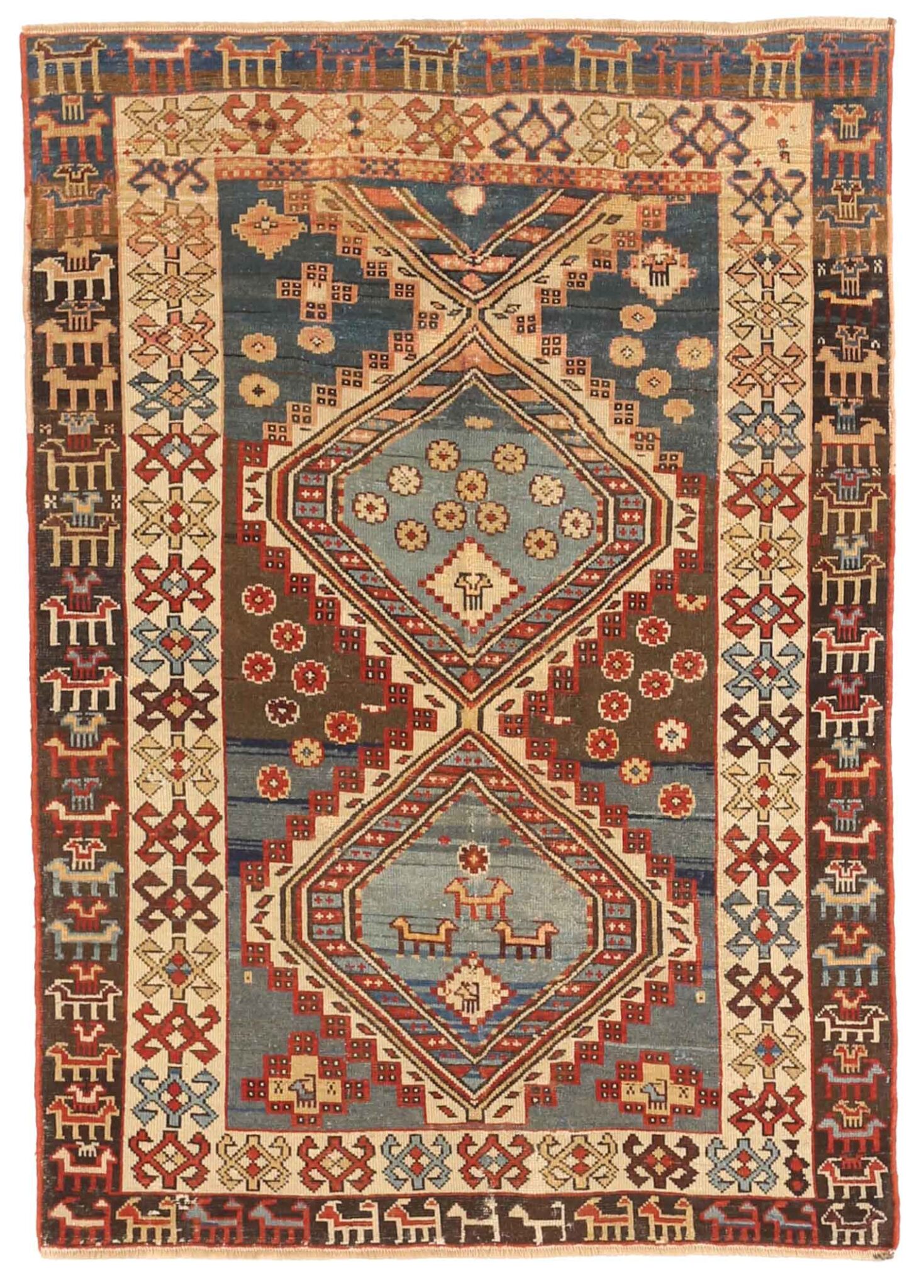 Thumbnail 11 for Antique Russia Kazakhstan Transitional Rug 11177