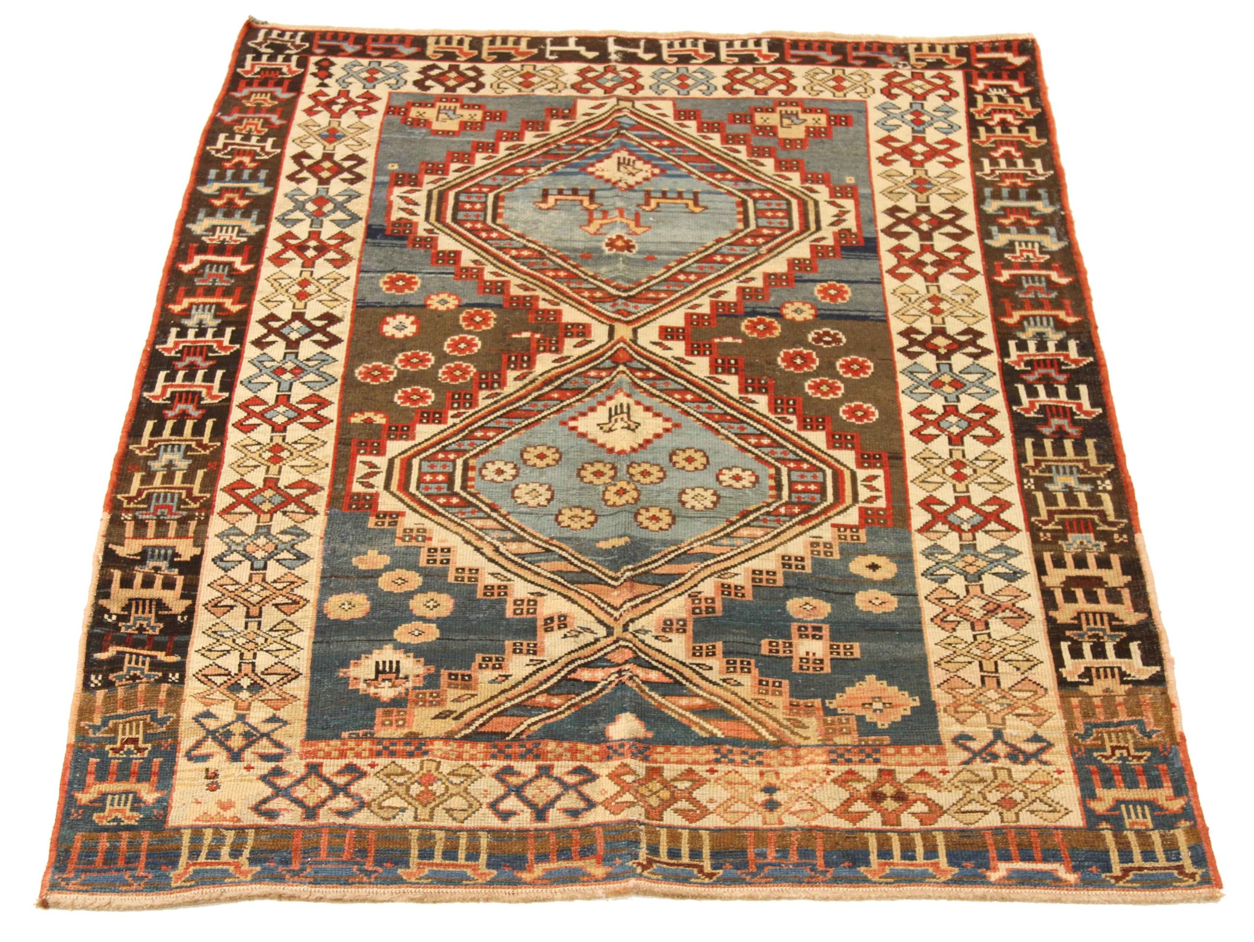 Thumbnail 6 for Antique Russia Kazakhstan Transitional Rug 11177