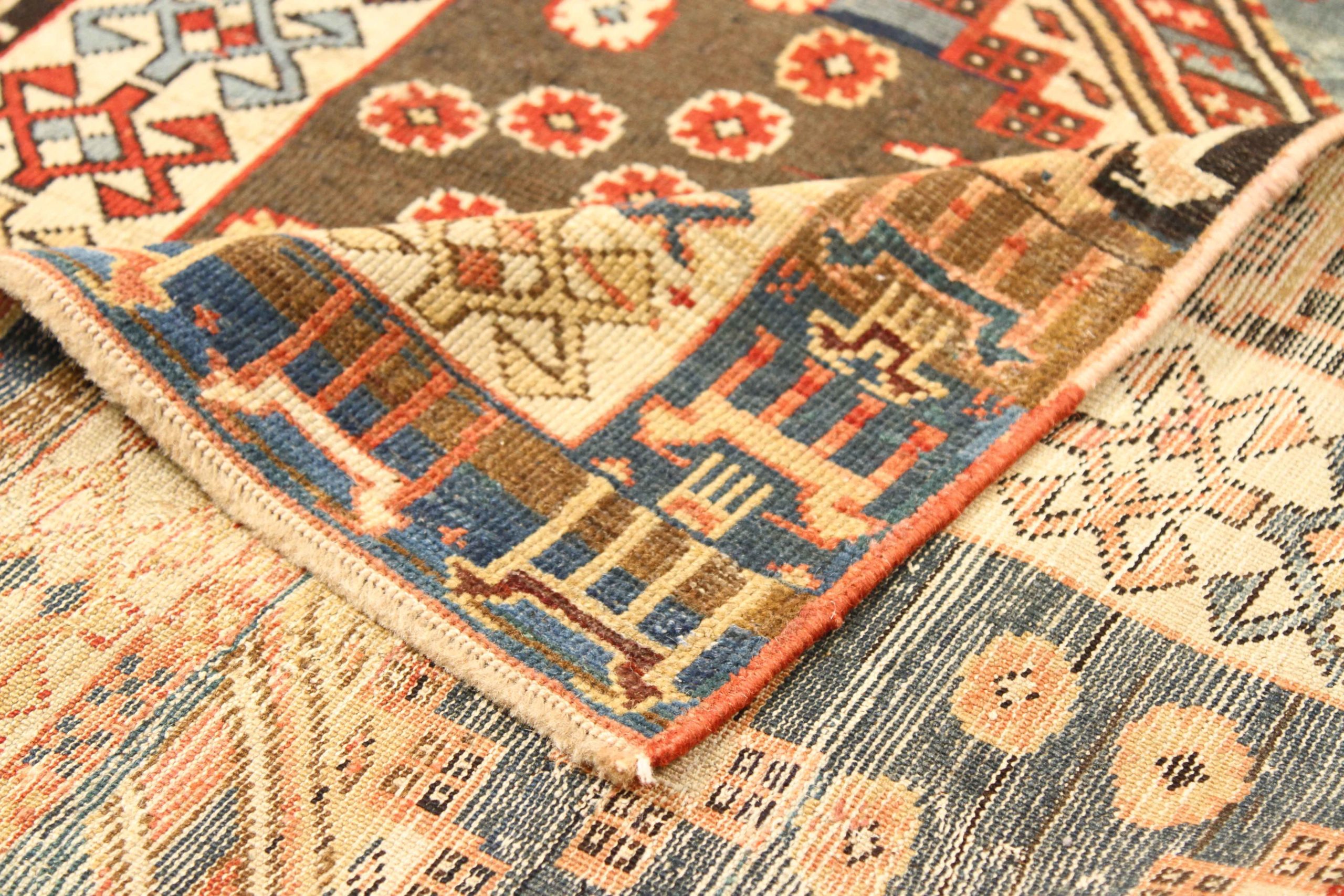 Thumbnail 7 for Antique Russia Kazakhstan Transitional Rug 11177