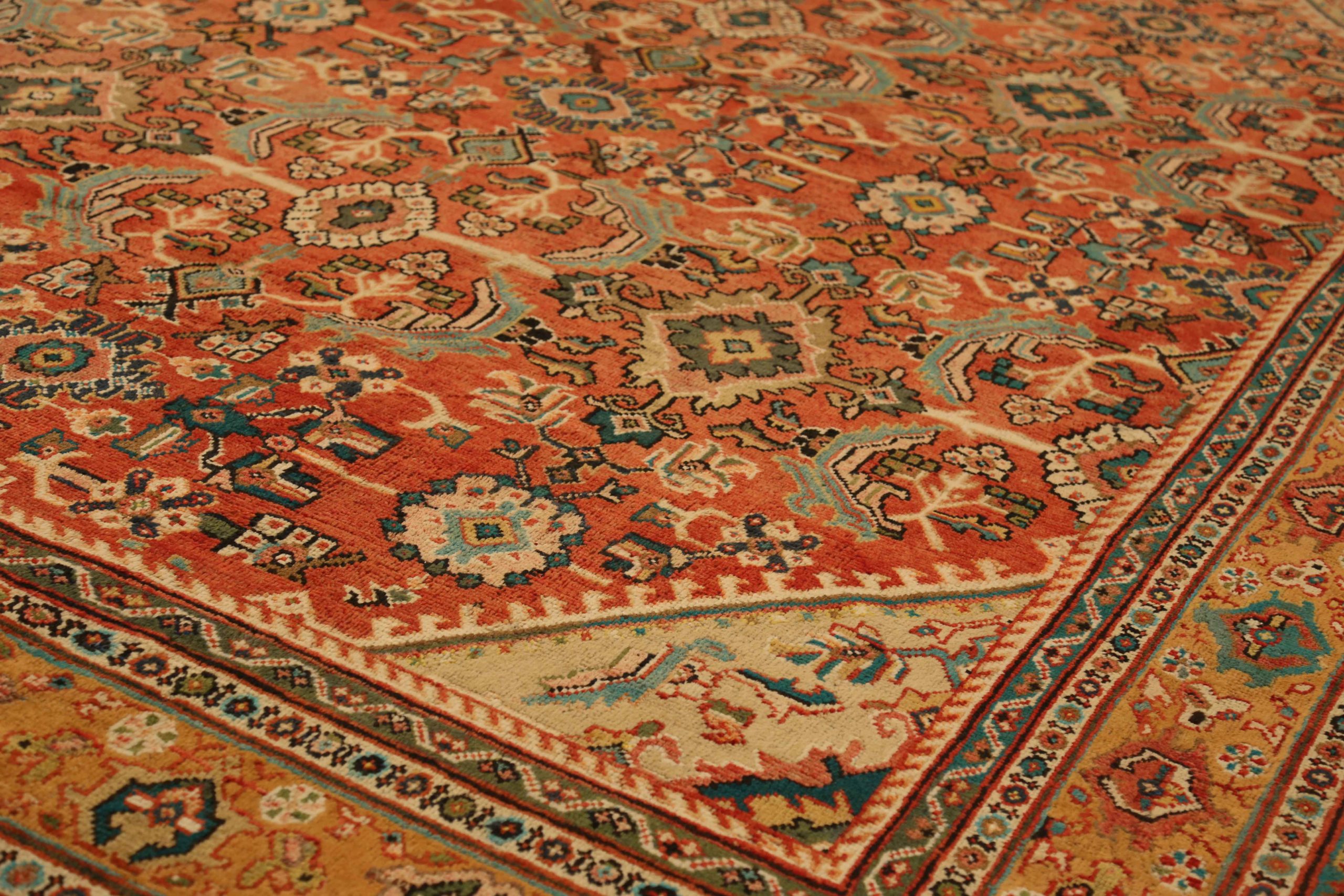 Thumbnail 13 for Antique Persian Sultanabad Transitional Rug 11193