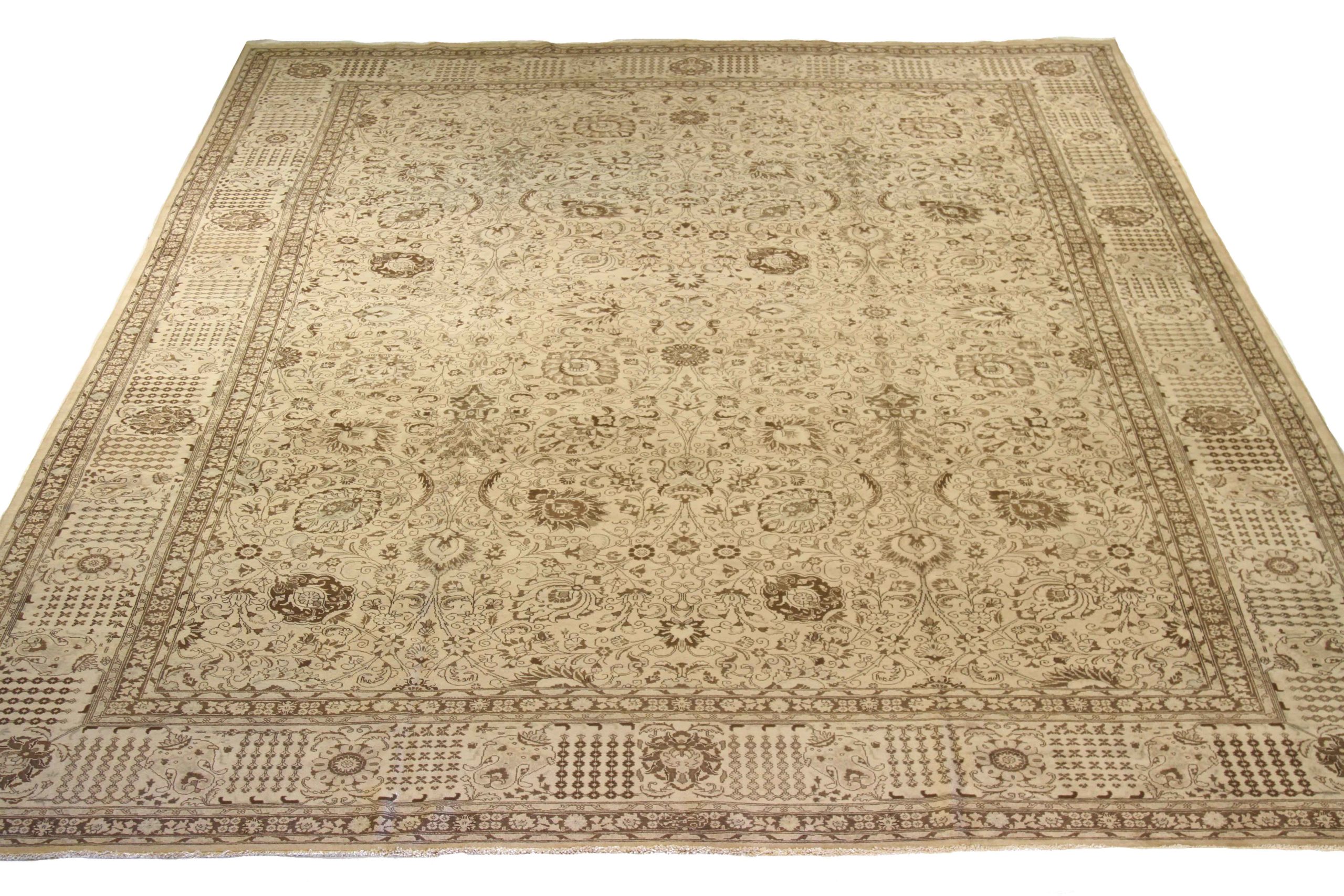 Thumbnail 14 for Antique Persian Tabriz Transitional Rug 11243