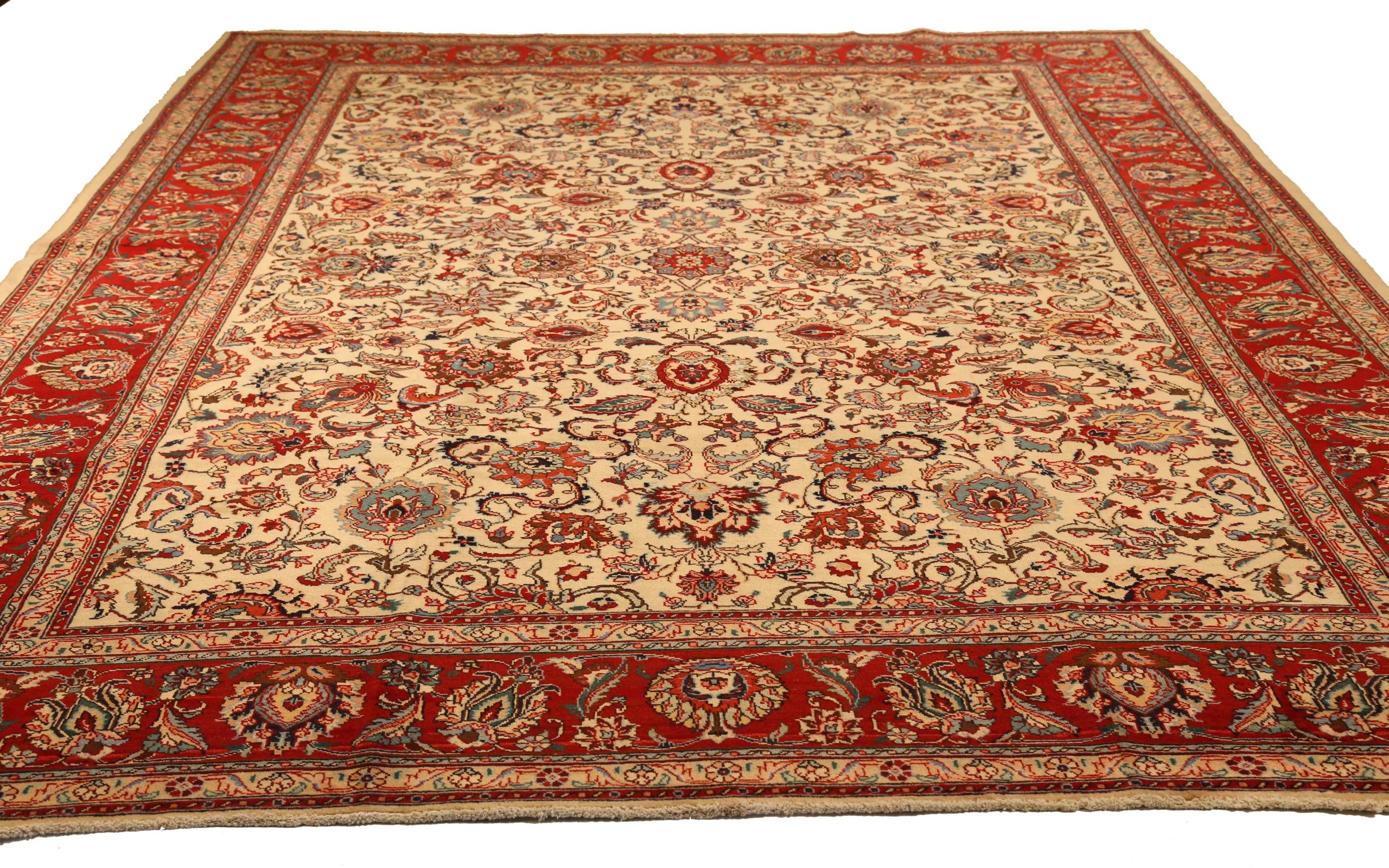 Thumbnail 12 for Antique Persian Tabriz Traditional Rug 11287