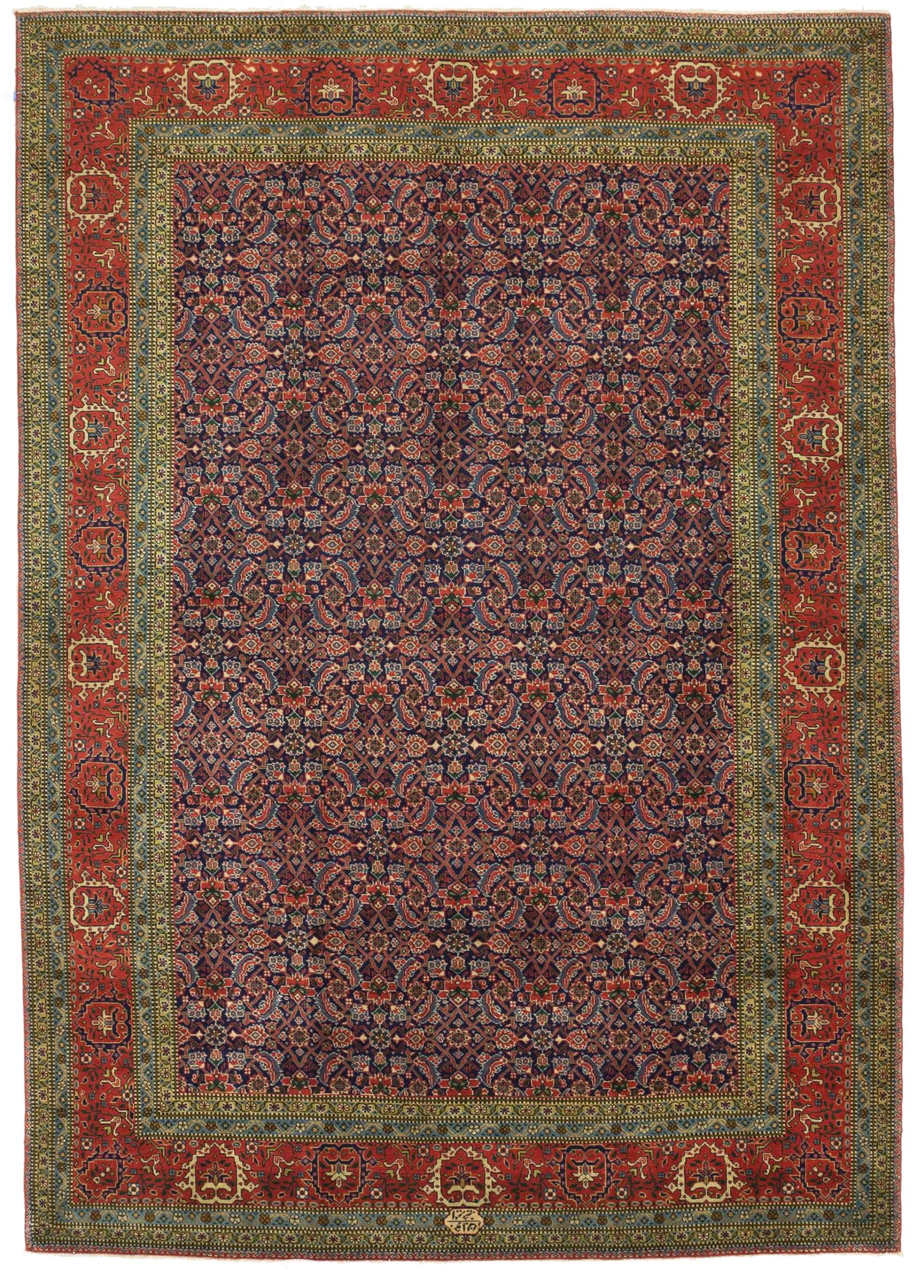 Thumbnail 6 for Antique Persian Tabriz Traditional Rug 11449
