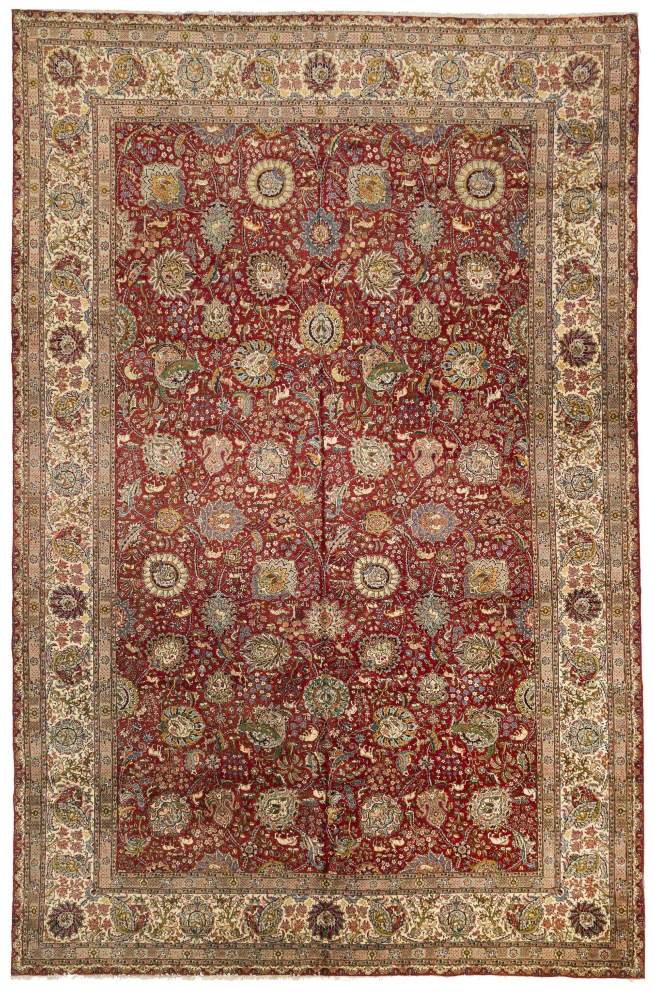 Thumbnail 13 for Antique Persian Tabriz Traditional Rug 11579