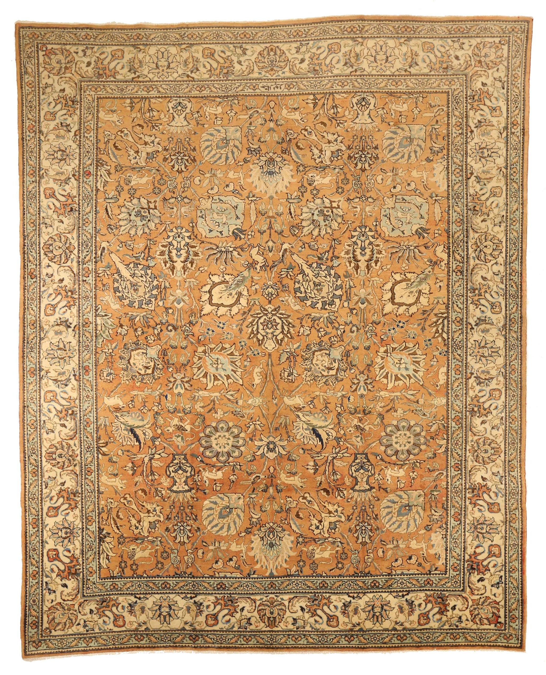 Thumbnail 3 for Antique Persian Tabriz Transitional Rug 12703