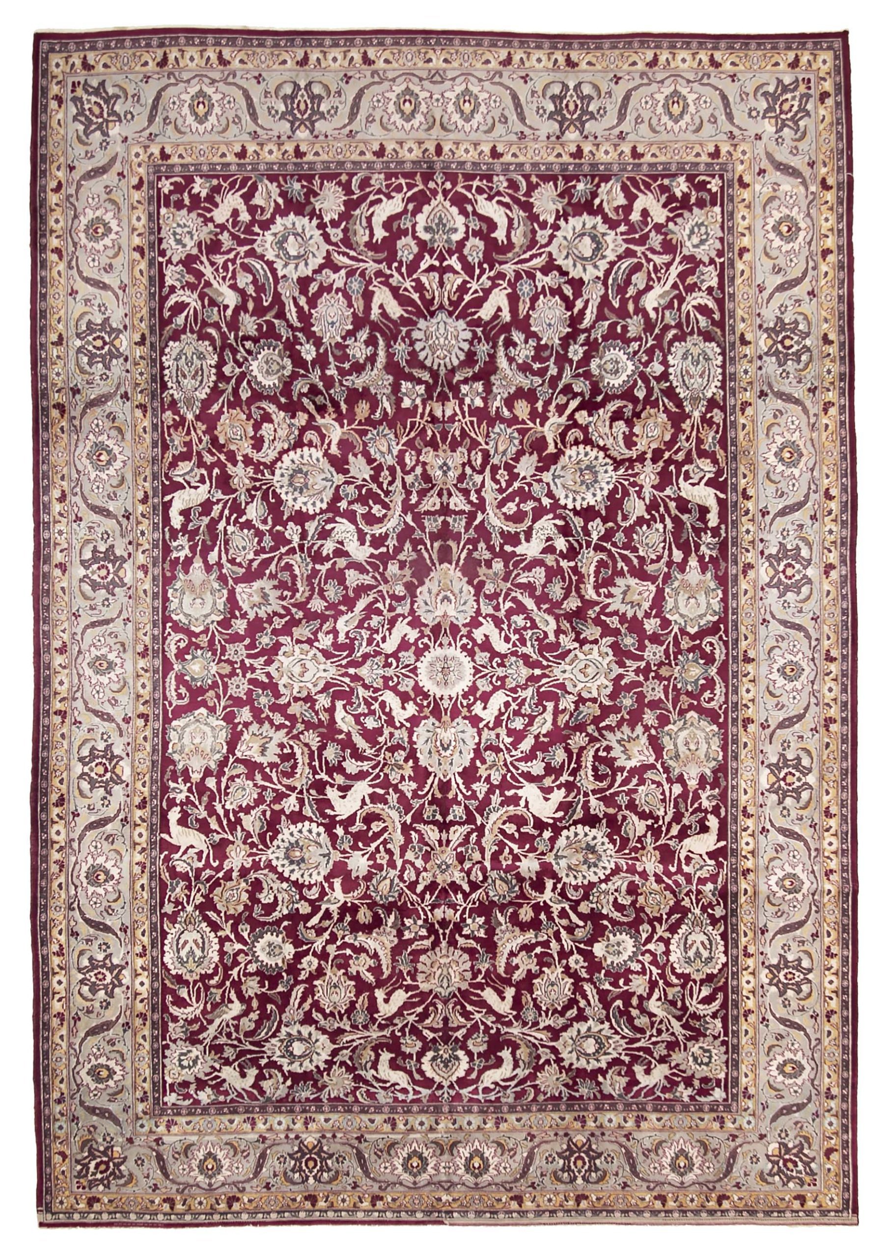 Thumbnail 14 for Antique Persian Tabriz Traditional Rug 12710