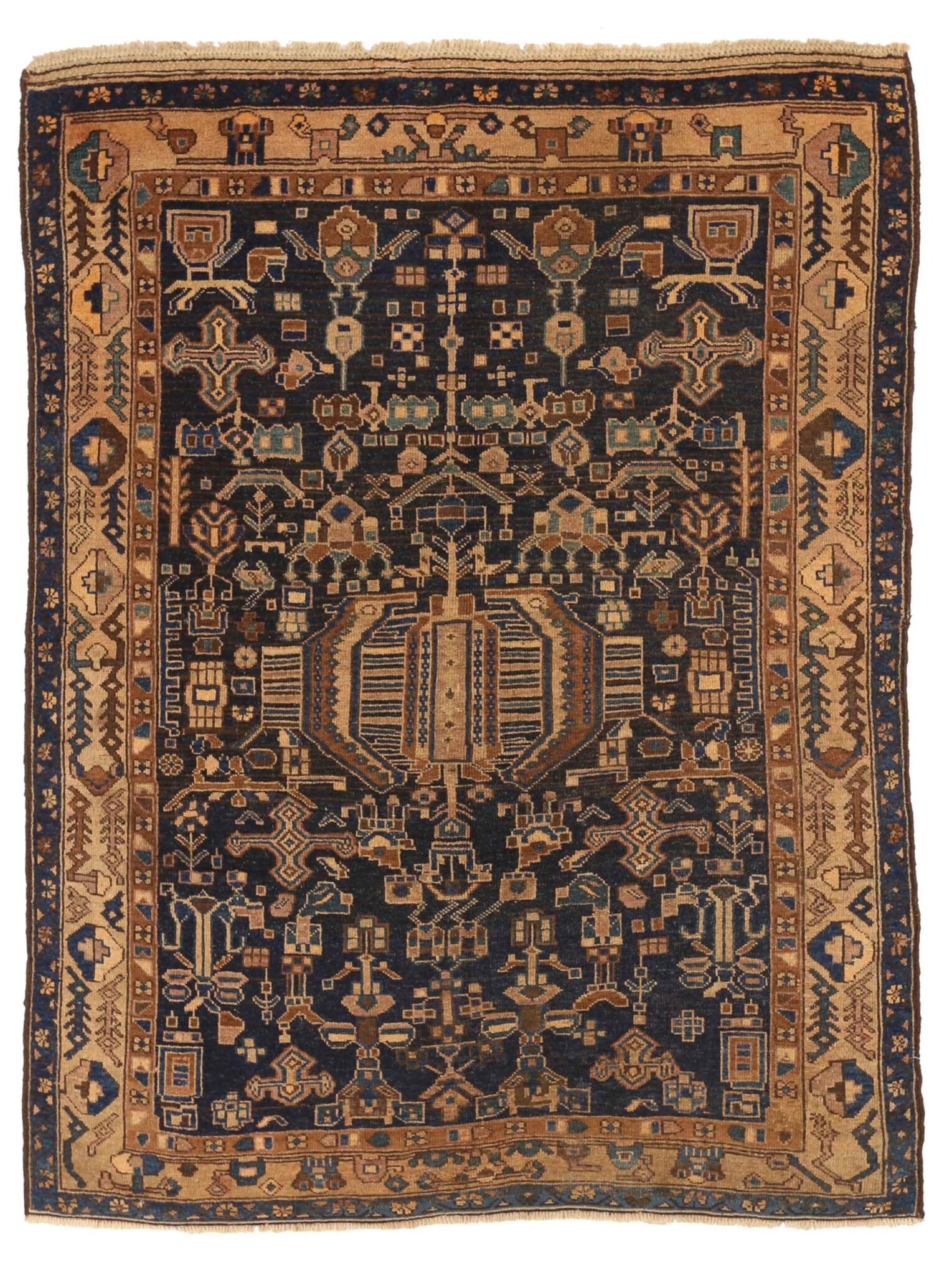 Thumbnail 10 for Antique Persian Kurdish Traditional Rug 12719