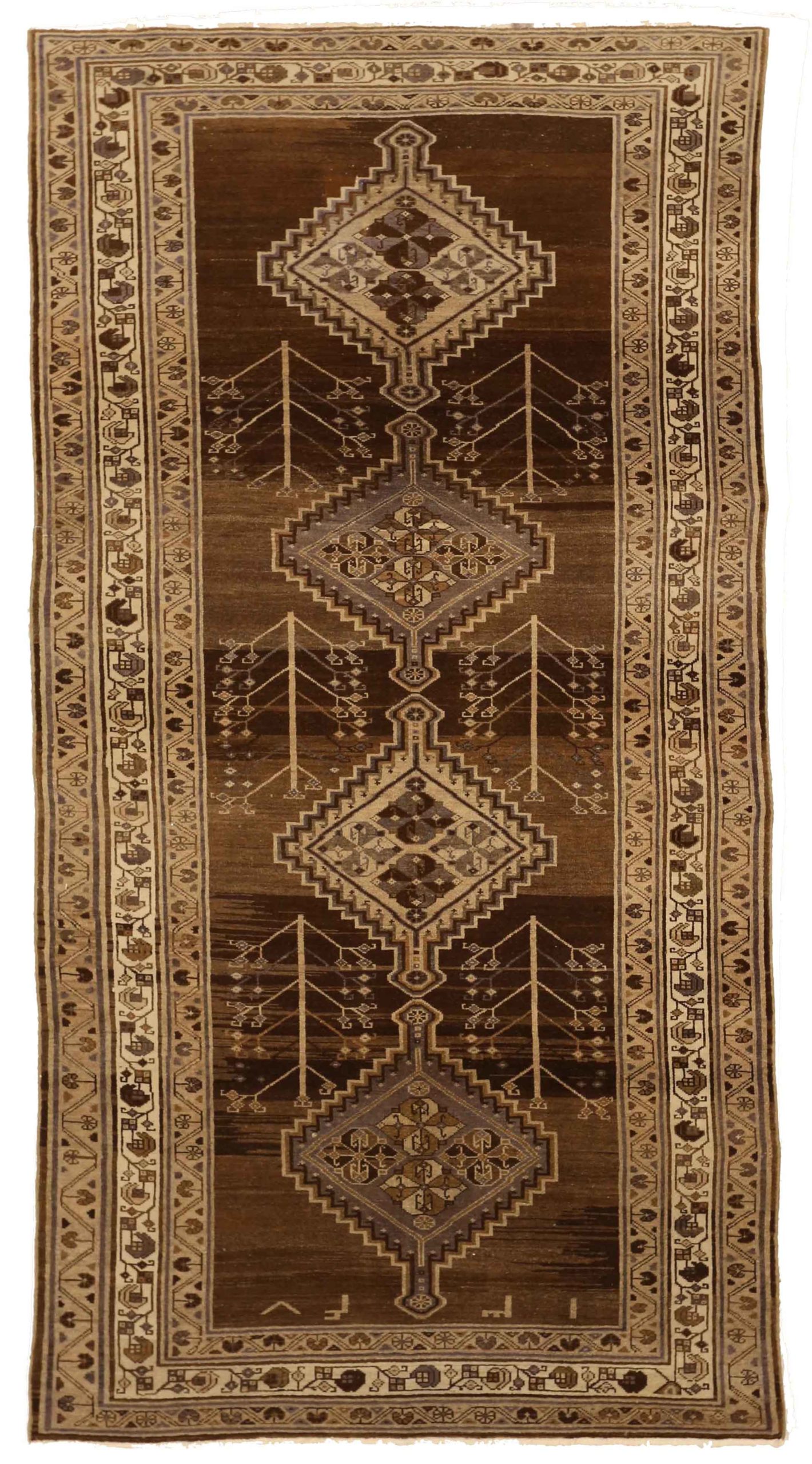 Thumbnail 14 for Antique Persian Malayer Transitional Rug 12844