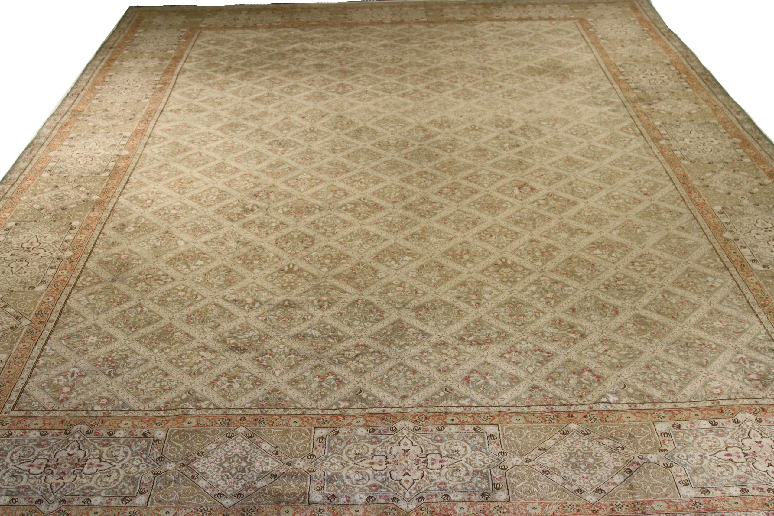 Thumbnail 14 for Antique Persian Kerman Transitional Rug 12912