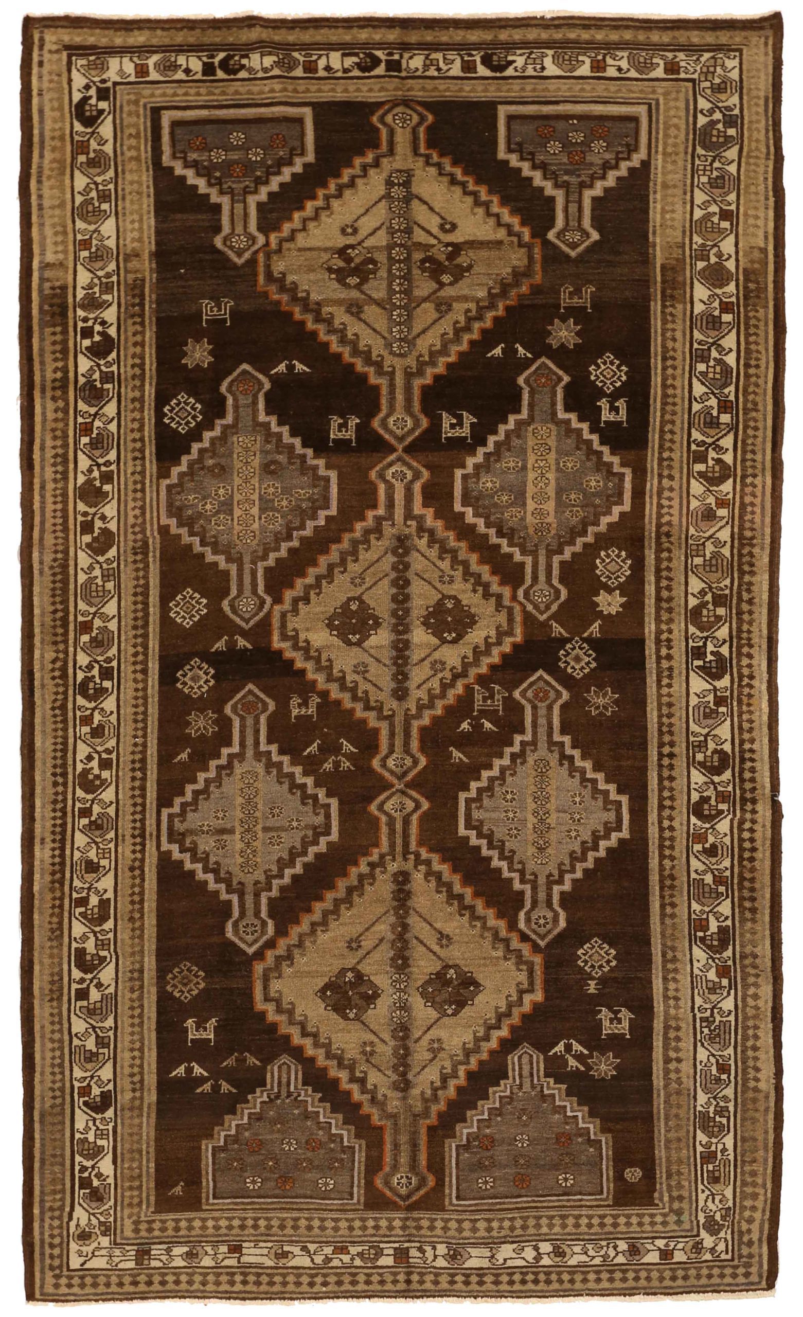 Thumbnail 10 for Antique Persian Malayer Transitional Rug 13313