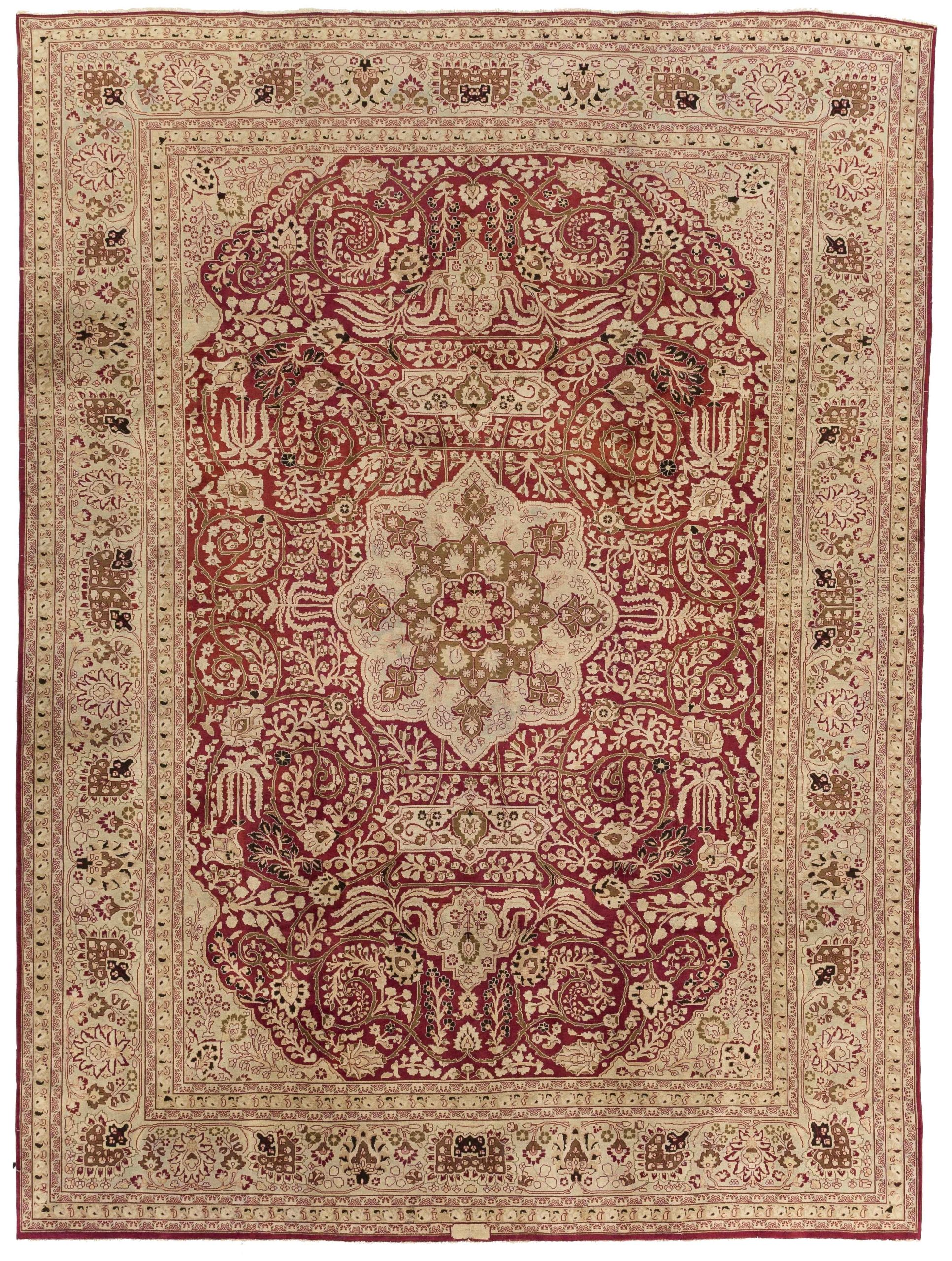 Thumbnail 4 for Antique Persian Mashad Transitional Rug 13431