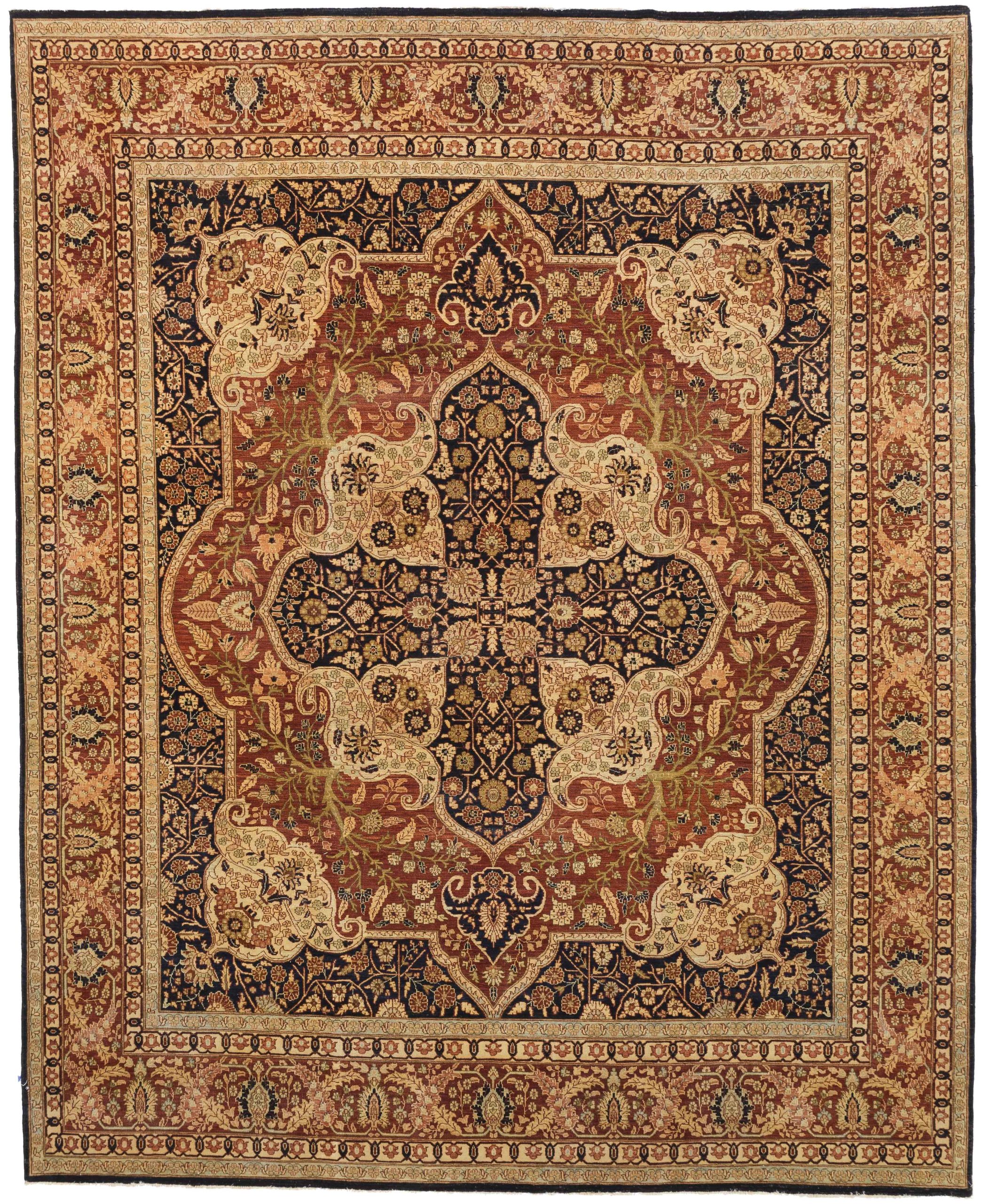 Thumbnail 3 for Turkey Tabriz Traditional Rug 13831