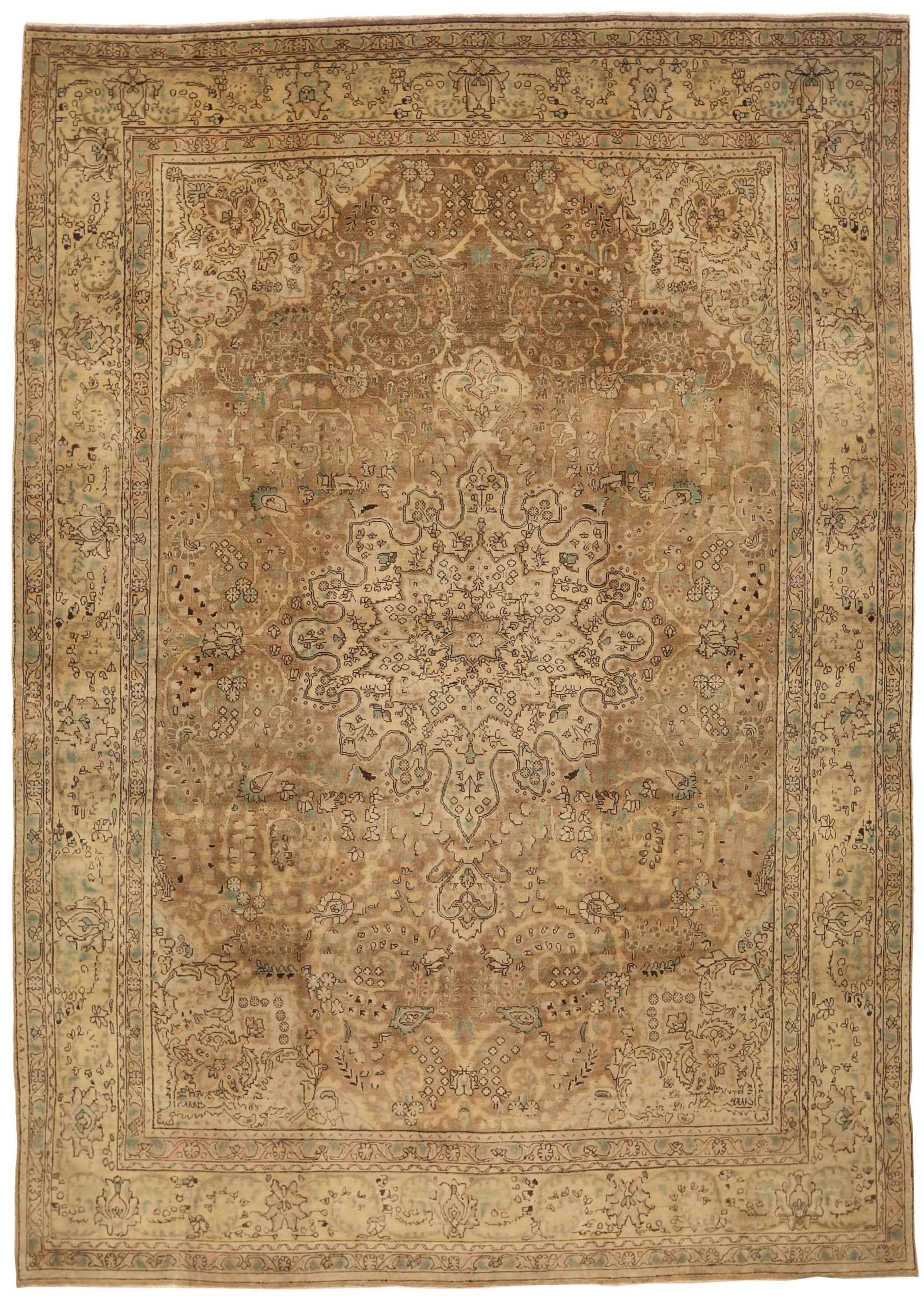 Thumbnail 9 for Antique Persian Tabriz Transitional Rug 16155