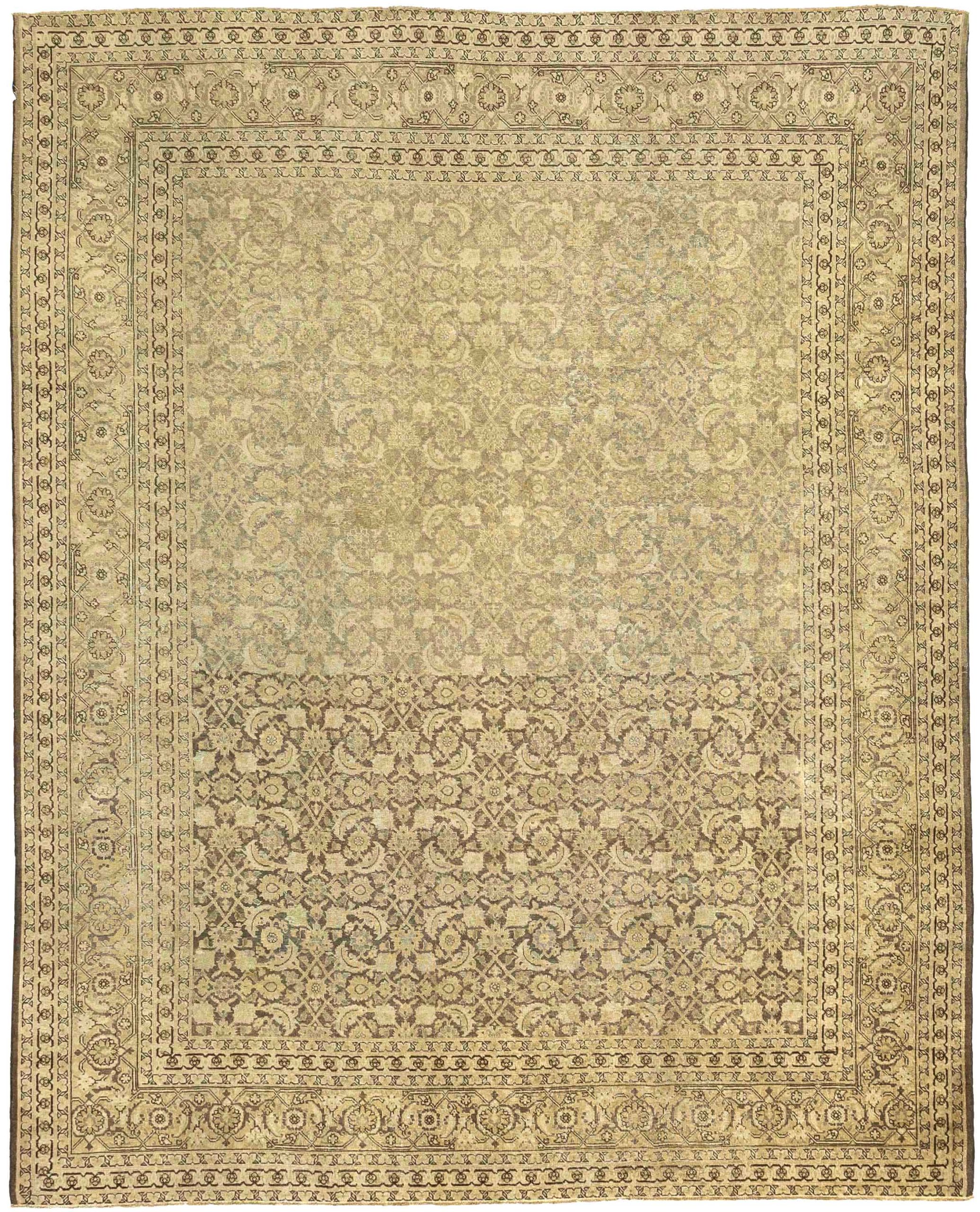 Thumbnail 3 for Antique Persian Tabriz Transitional Rug 16384