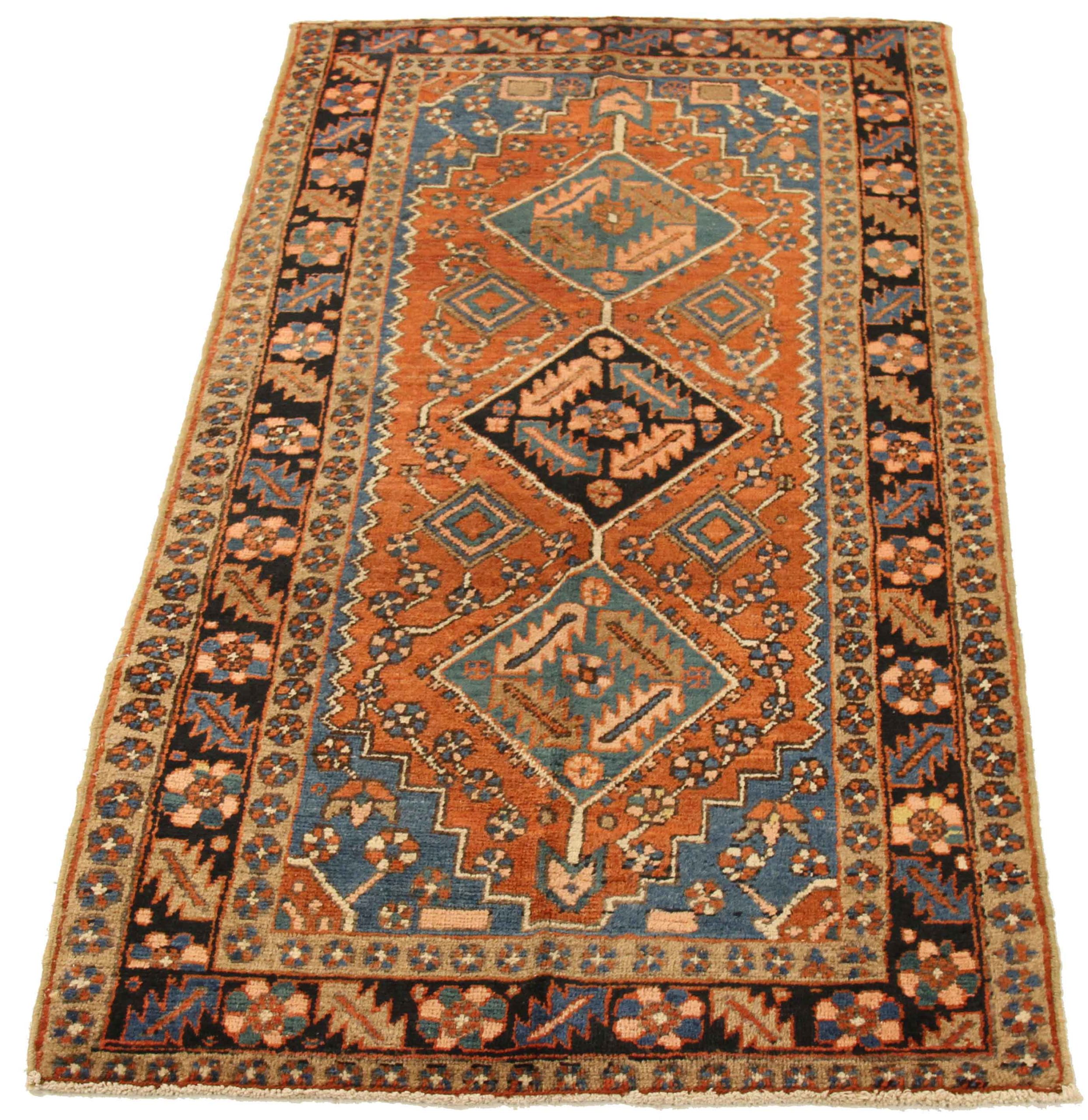 Thumbnail 4 for Antique Persian Heriz Transitional Rug 51858