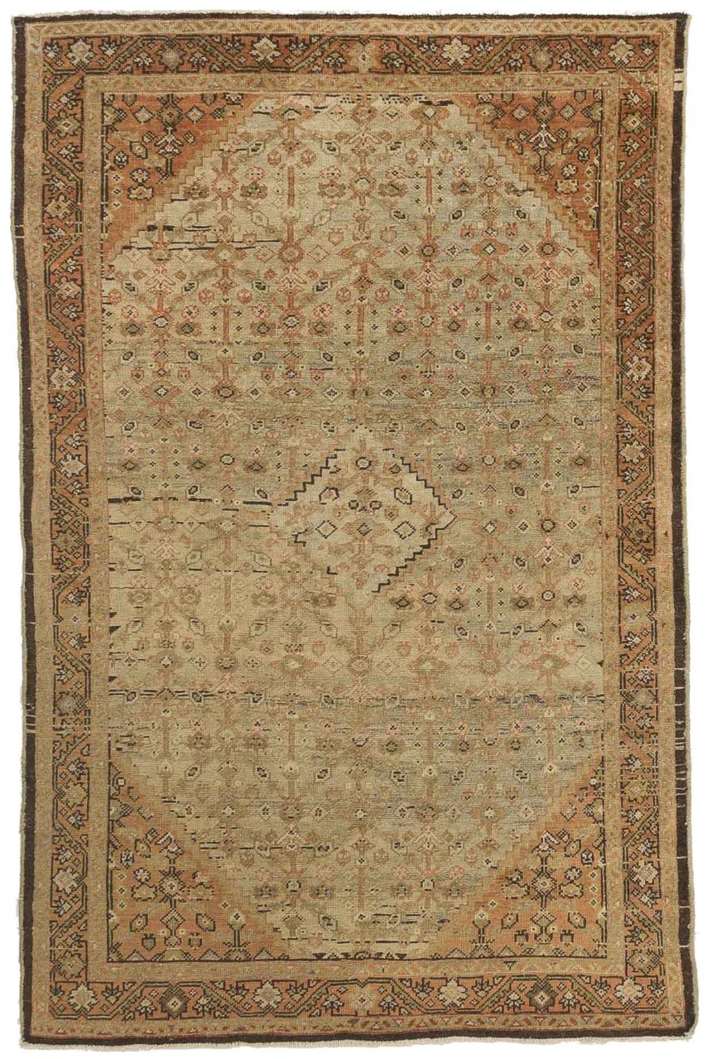 Thumbnail 3 for Antique Persian Meshkabad Transitional Rug 51874