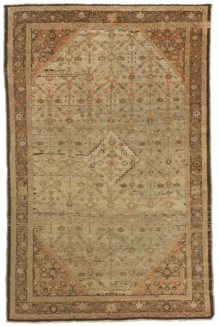 Thumbnail 10 for Antique Persian Meshkabad Transitional Rug 51874