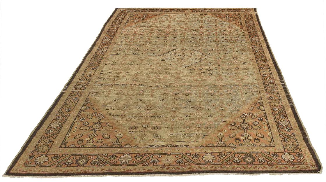 Thumbnail 14 for Antique Persian Meshkabad Transitional Rug 51874