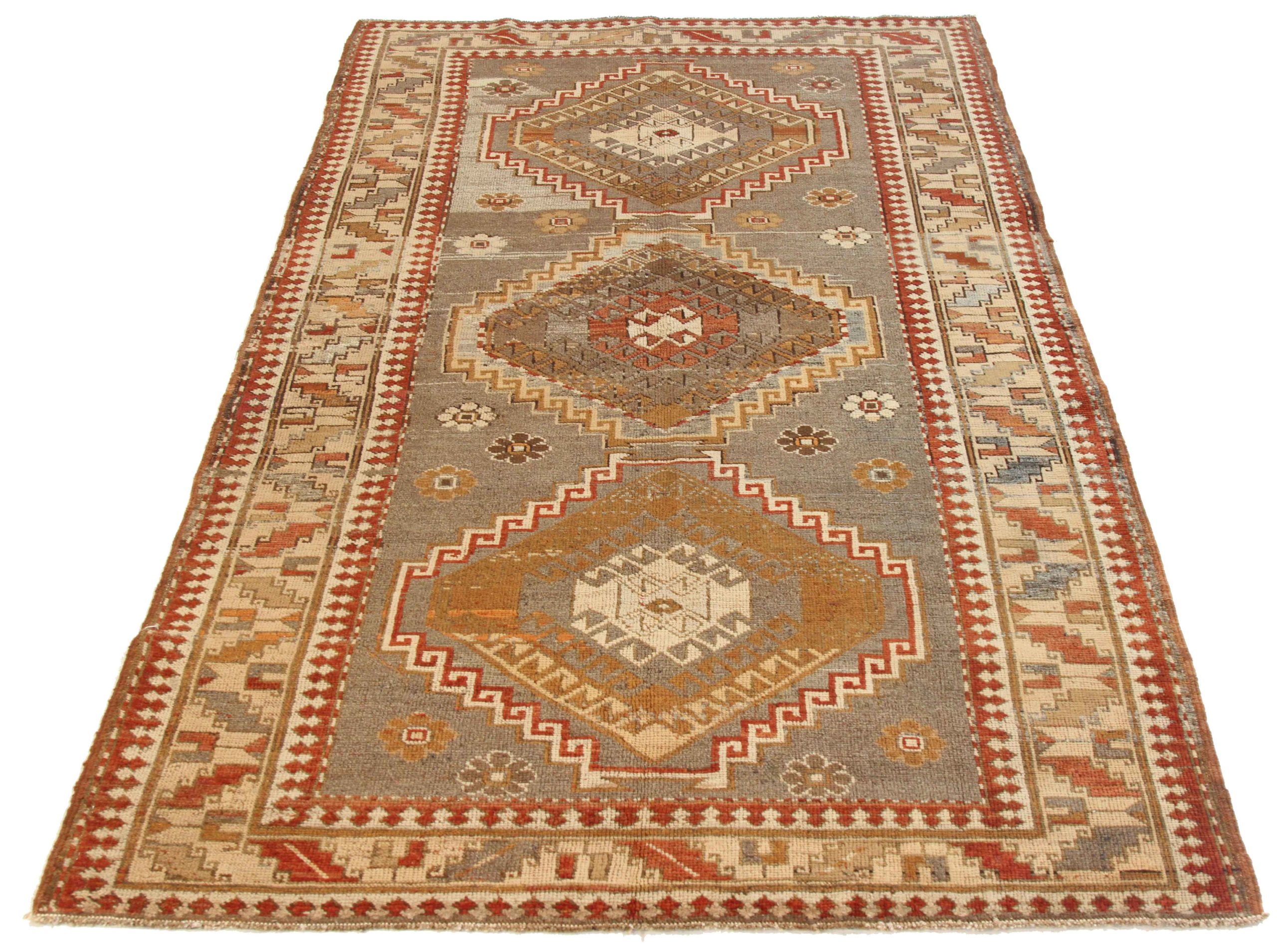 Thumbnail 11 for Antique Persian Kazakhstan Transitional Rug 51893