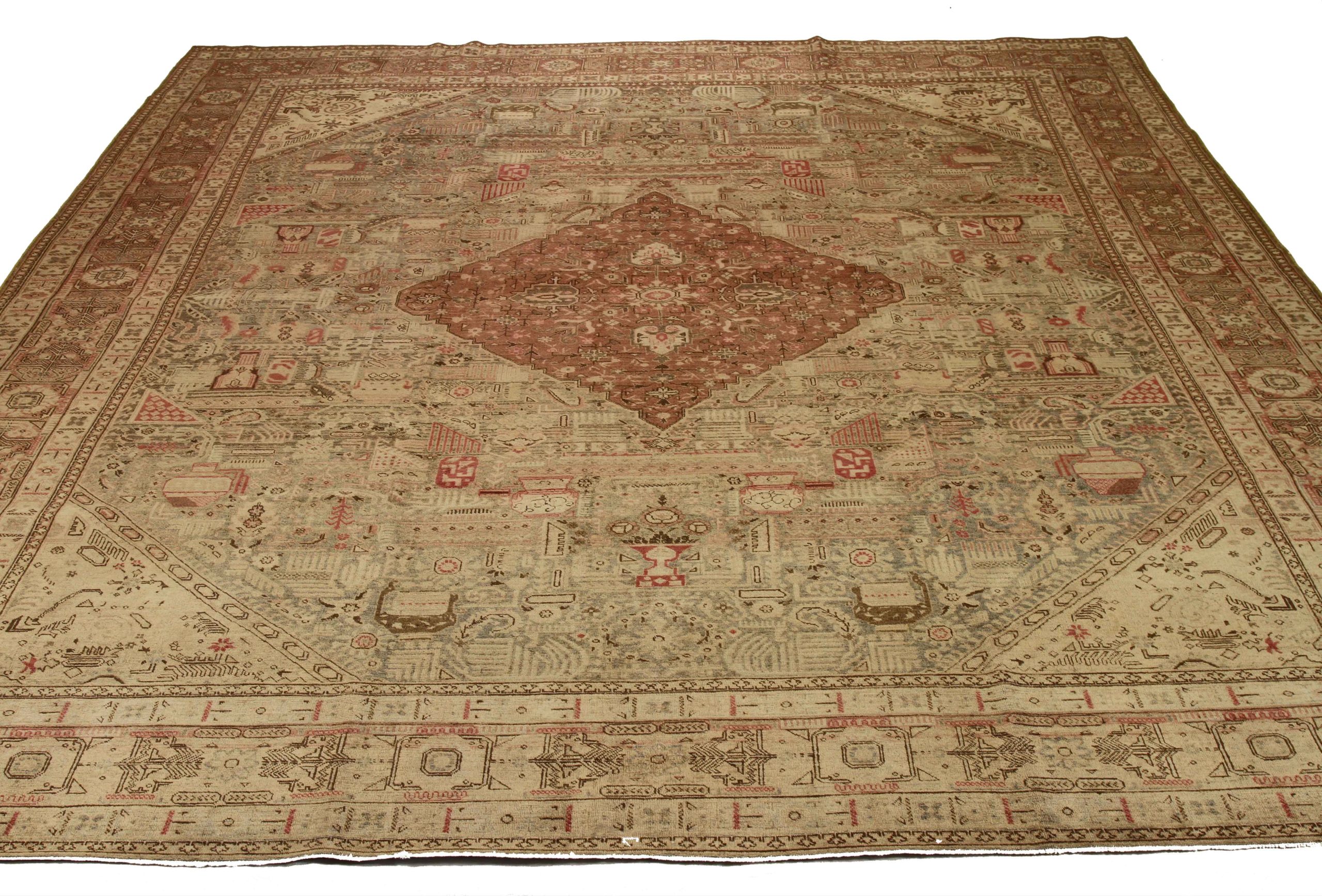 Thumbnail 10 for Antique Persian Tafresh Transitional Rug 51973