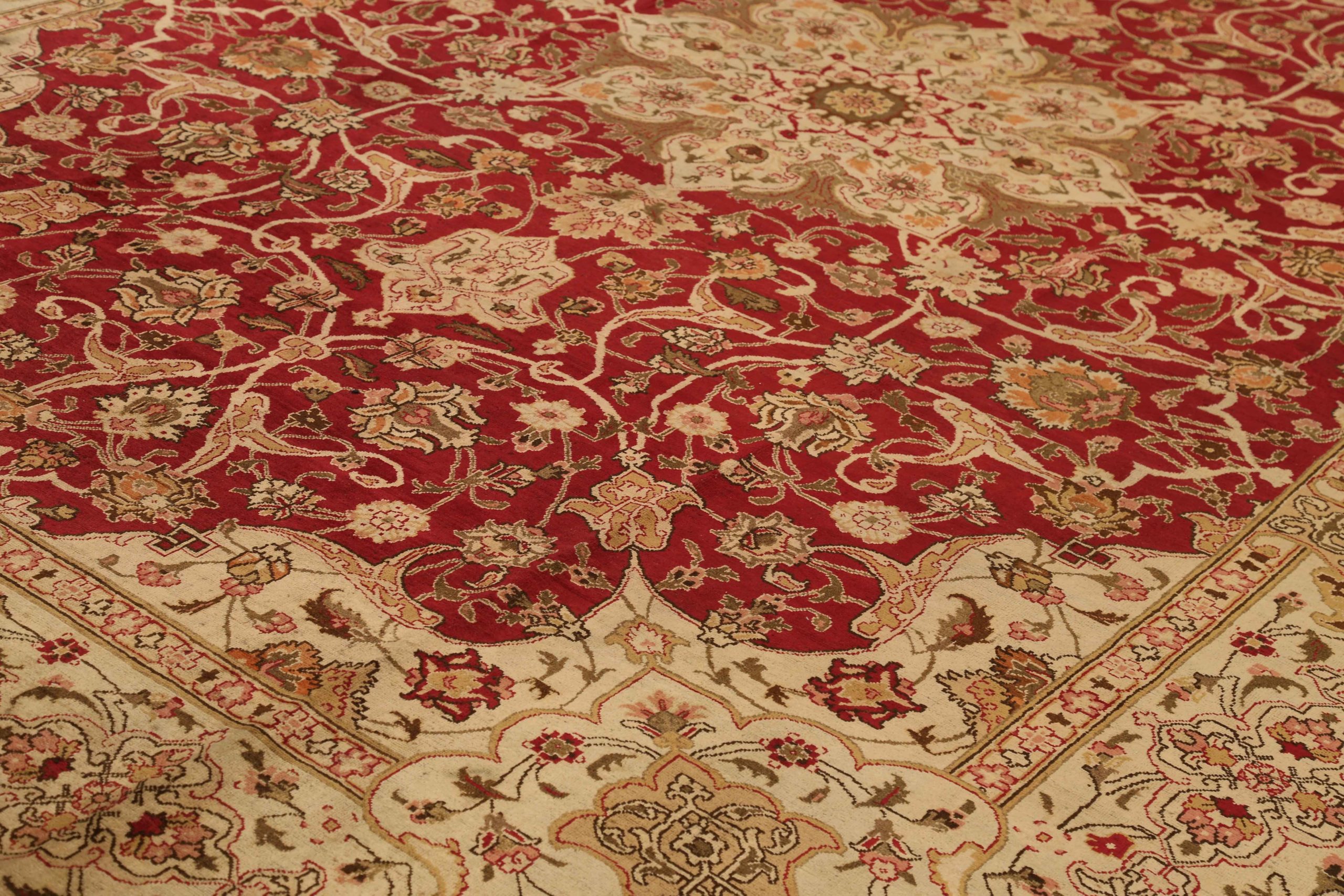 Thumbnail 12 for Antique Persian Mashad Traditional Rug 51981