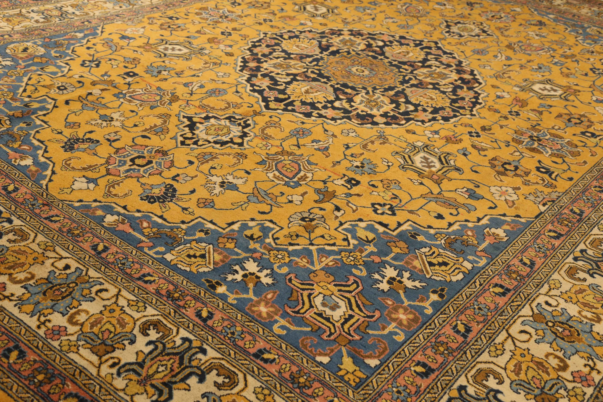 Thumbnail 12 for Antique Persian Tabriz Traditional Rug 51984