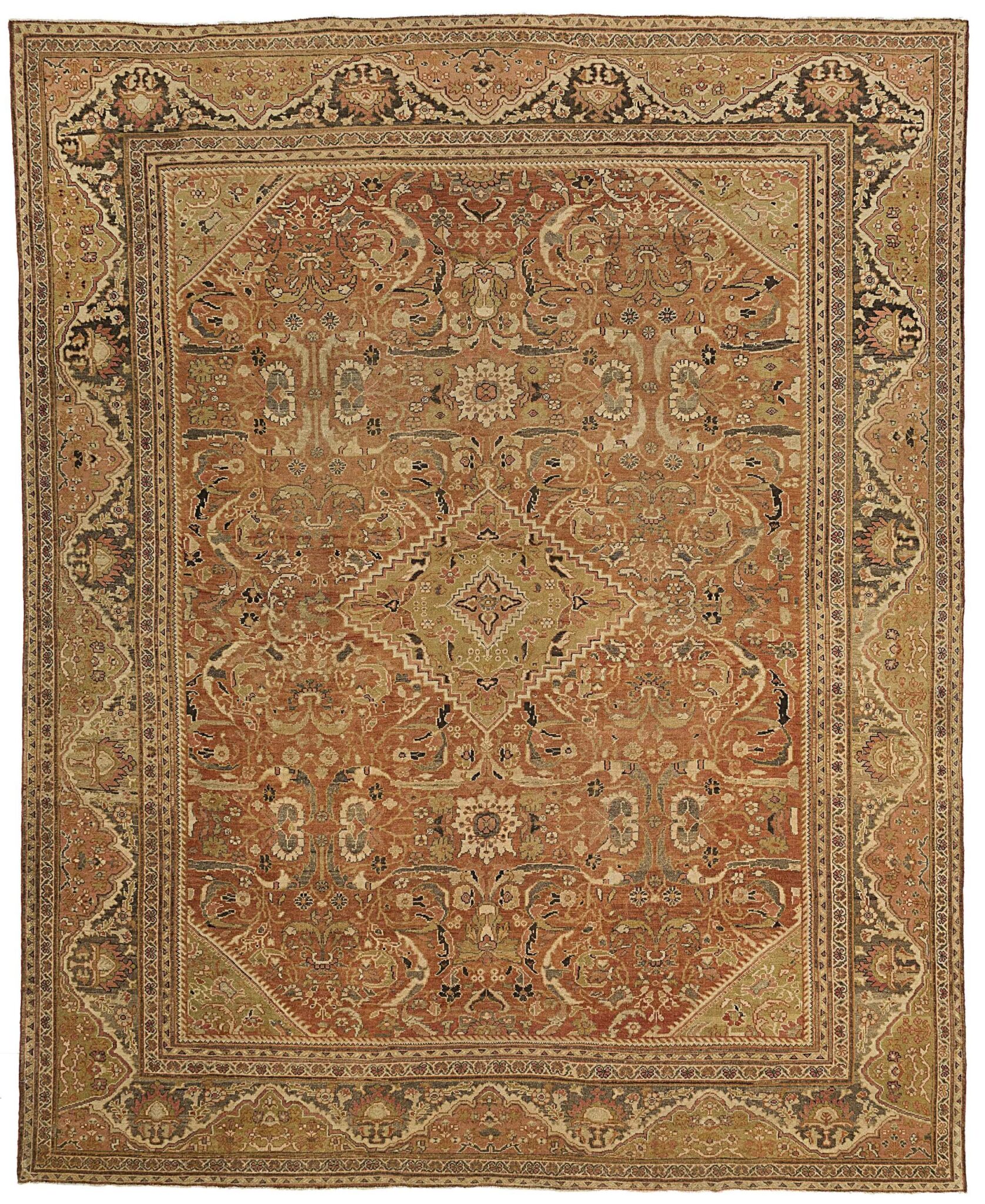 Thumbnail 15 for Antique Persian Mahal Traditional Rug 51986