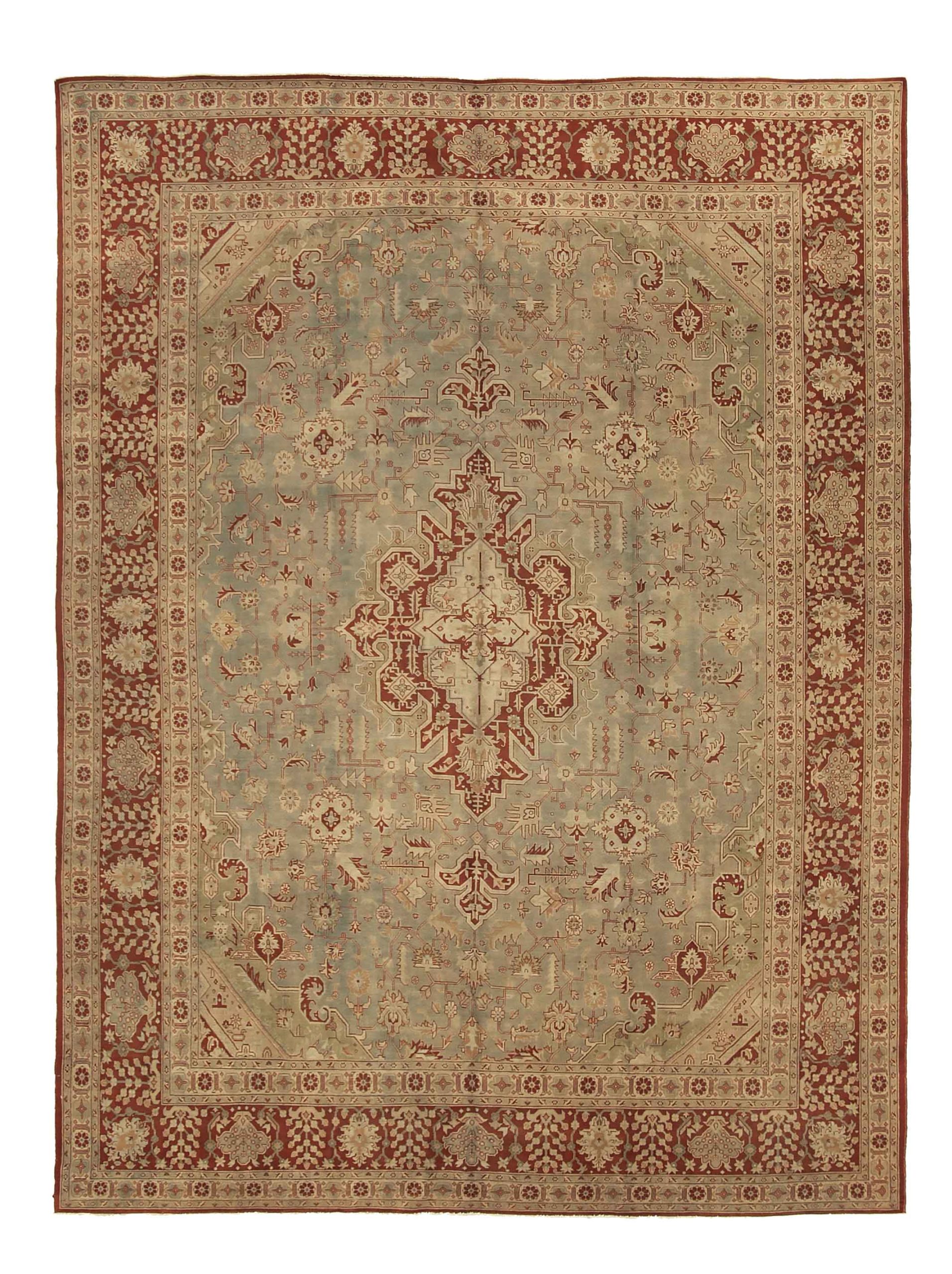 Thumbnail 7 for Antique Persian Tabriz Traditional Rug 52021