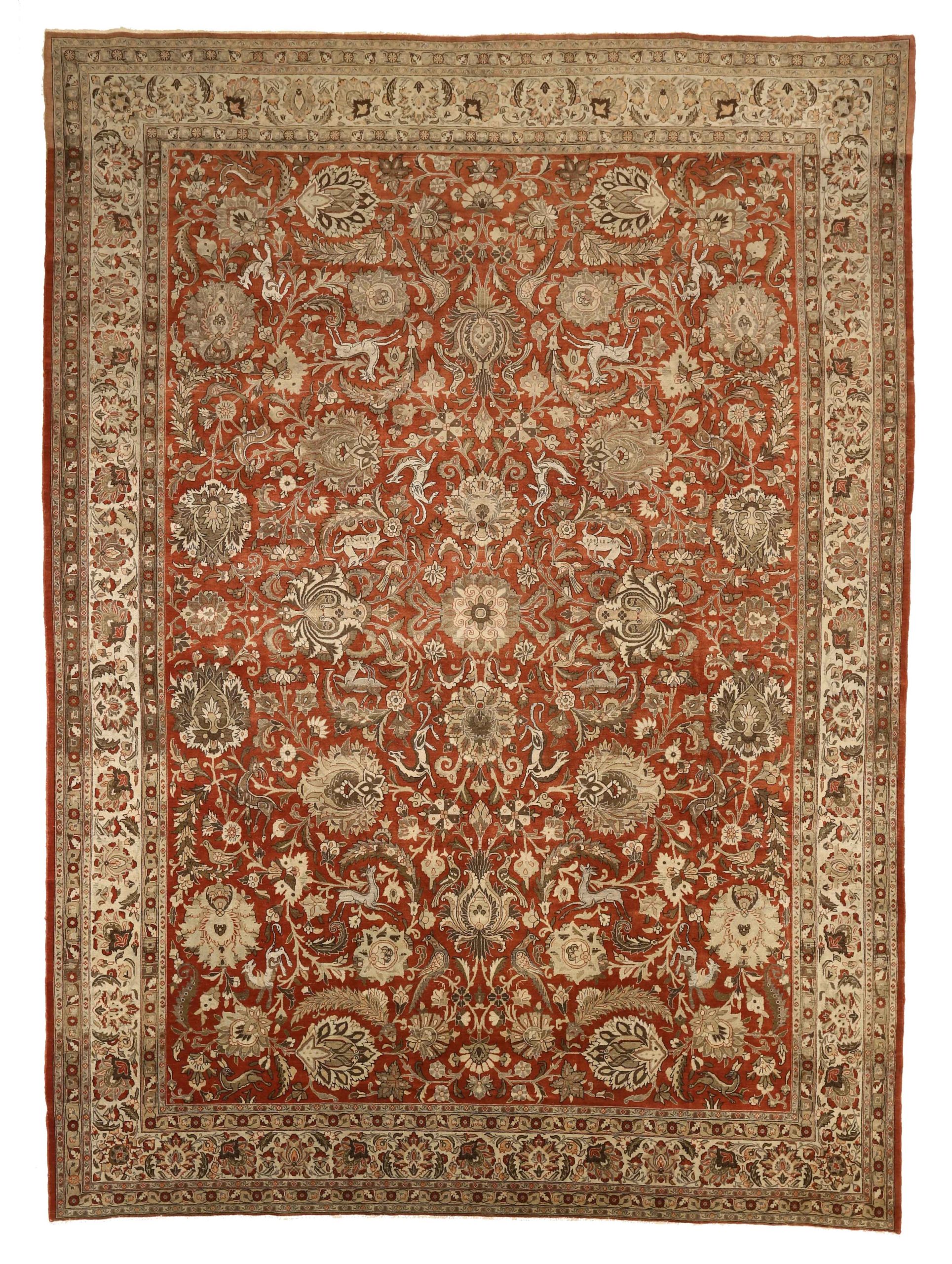 Thumbnail 4 for Antique Persian Qum Traditional Rug 52039