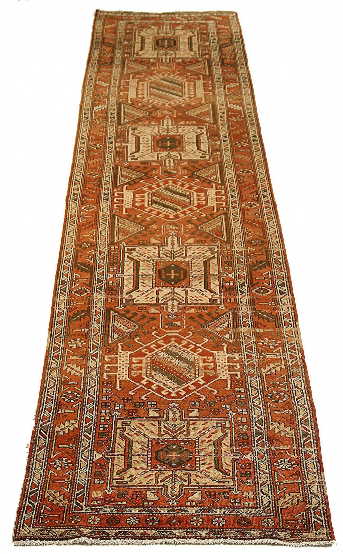 Thumbnail 15 for Antique Persian Heriz Traditional Rug 52152