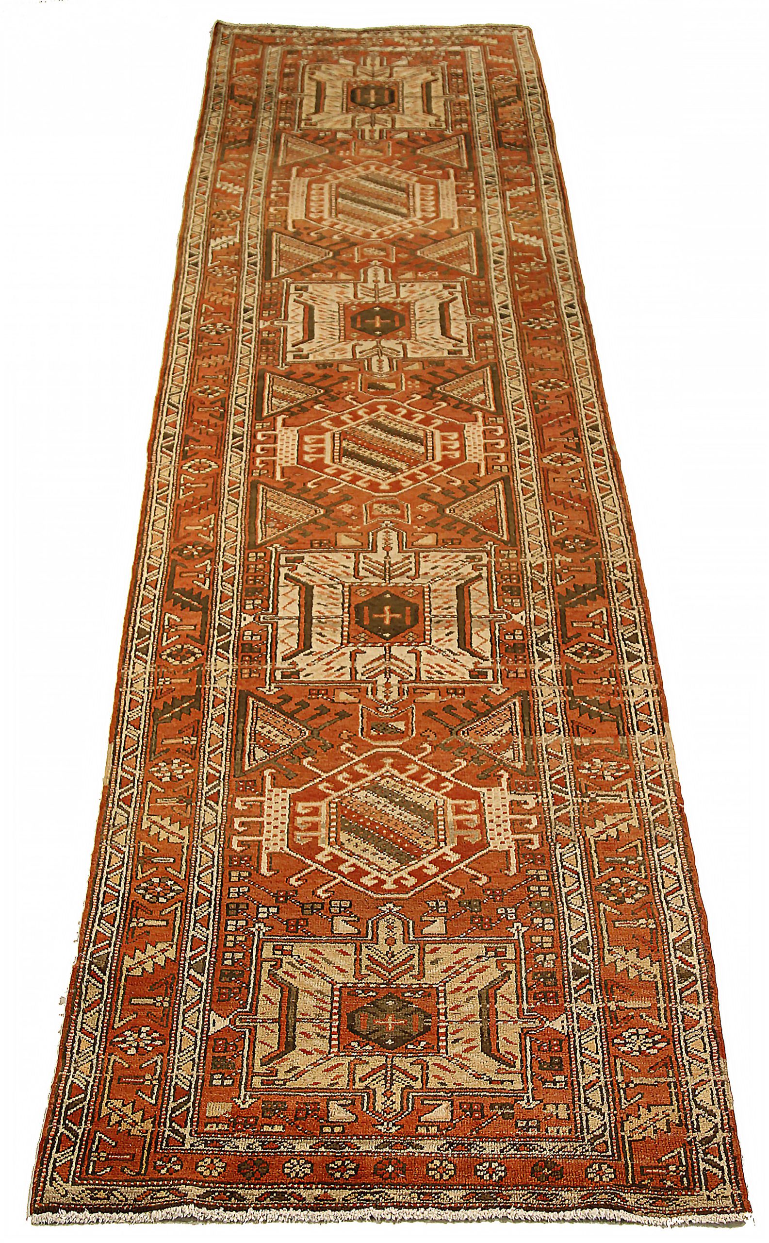 Thumbnail 8 for Antique Persian Heriz Traditional Rug 52152