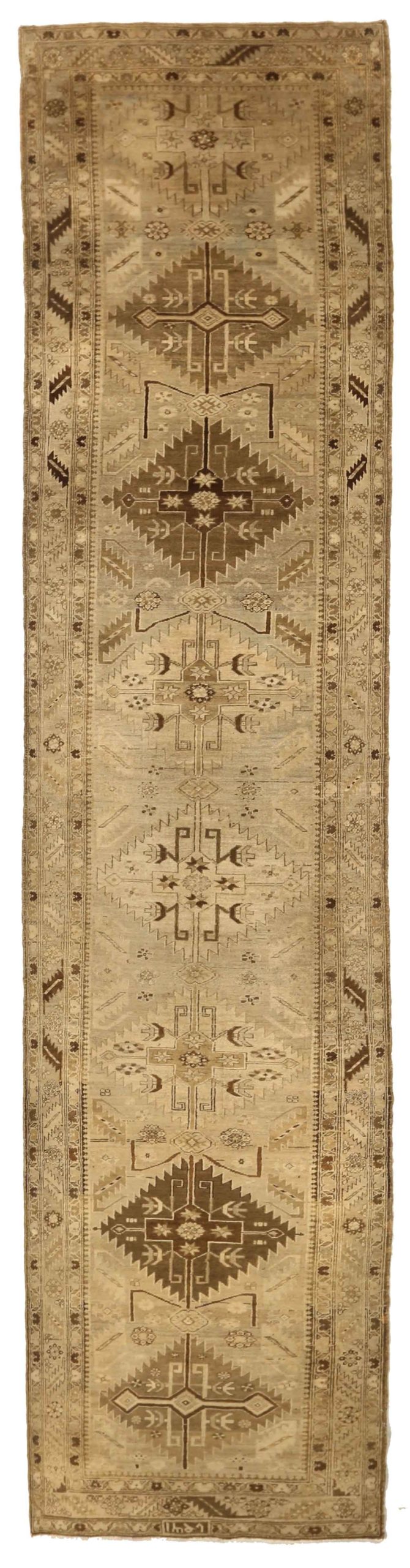 Thumbnail 14 for Antique Persian Heriz Transitional Rug 52158