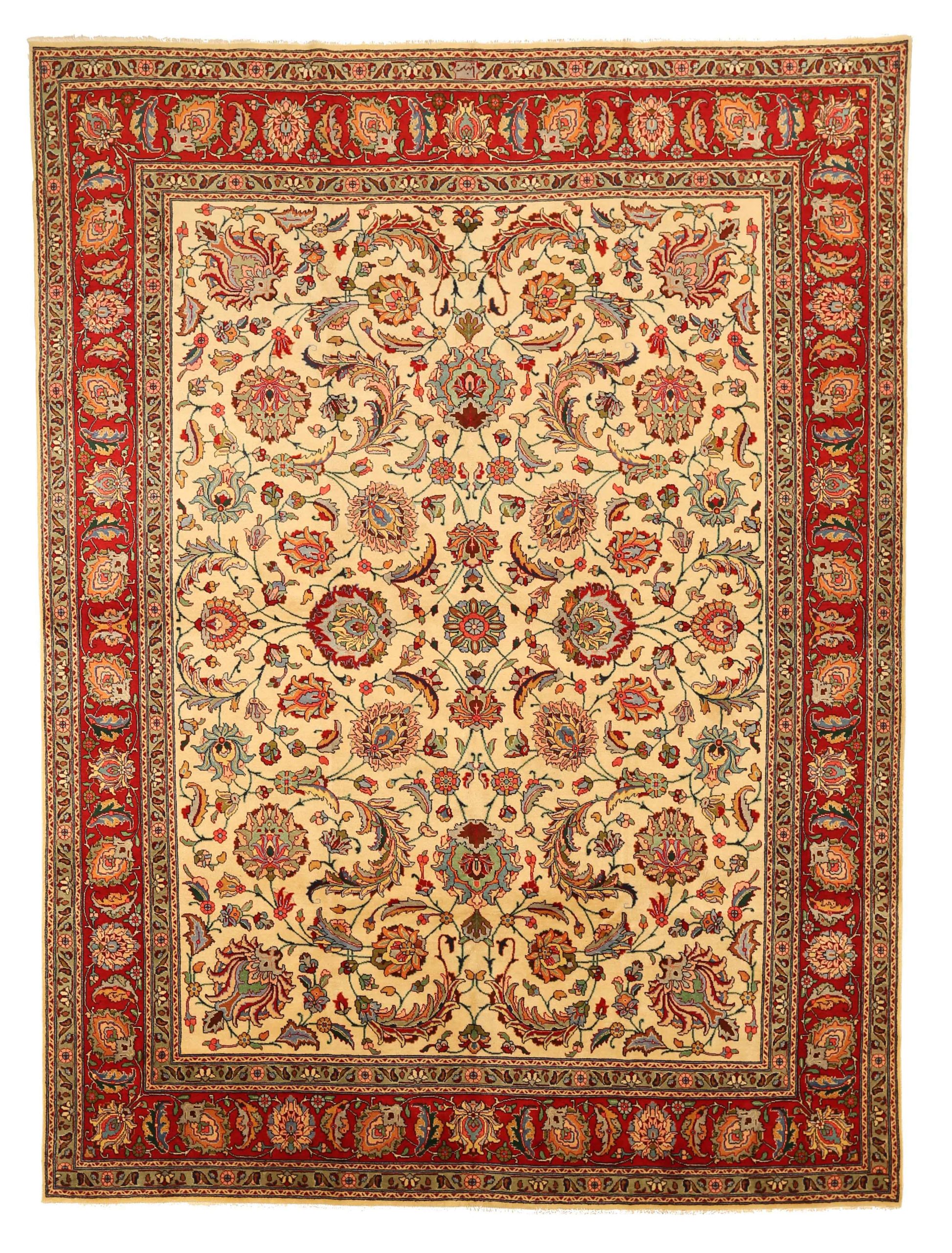 Thumbnail 5 for Antique Persian Tabriz Traditional Rug 53308