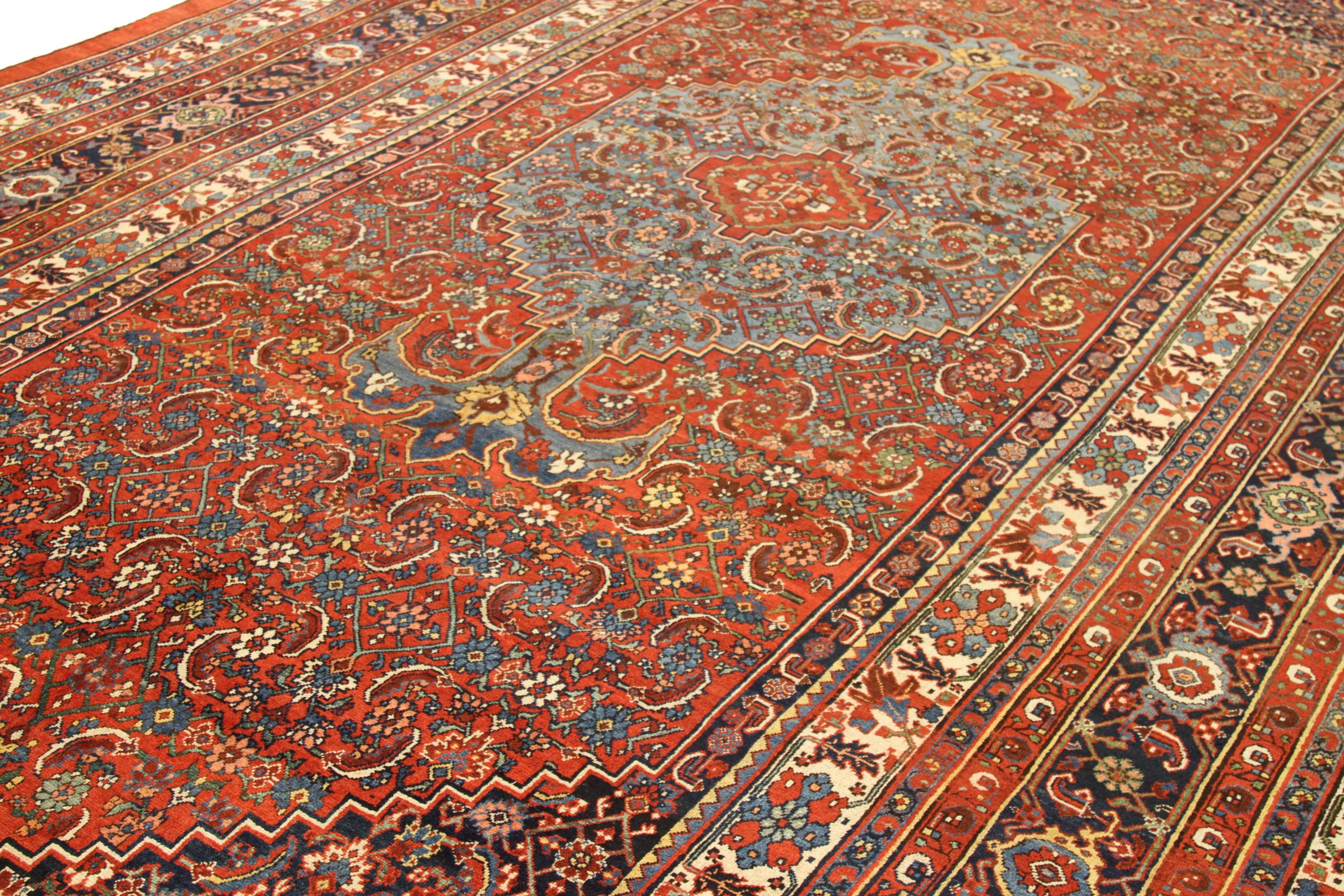 Thumbnail 15 for Vintage Persian Bijar Traditional Rug 10338