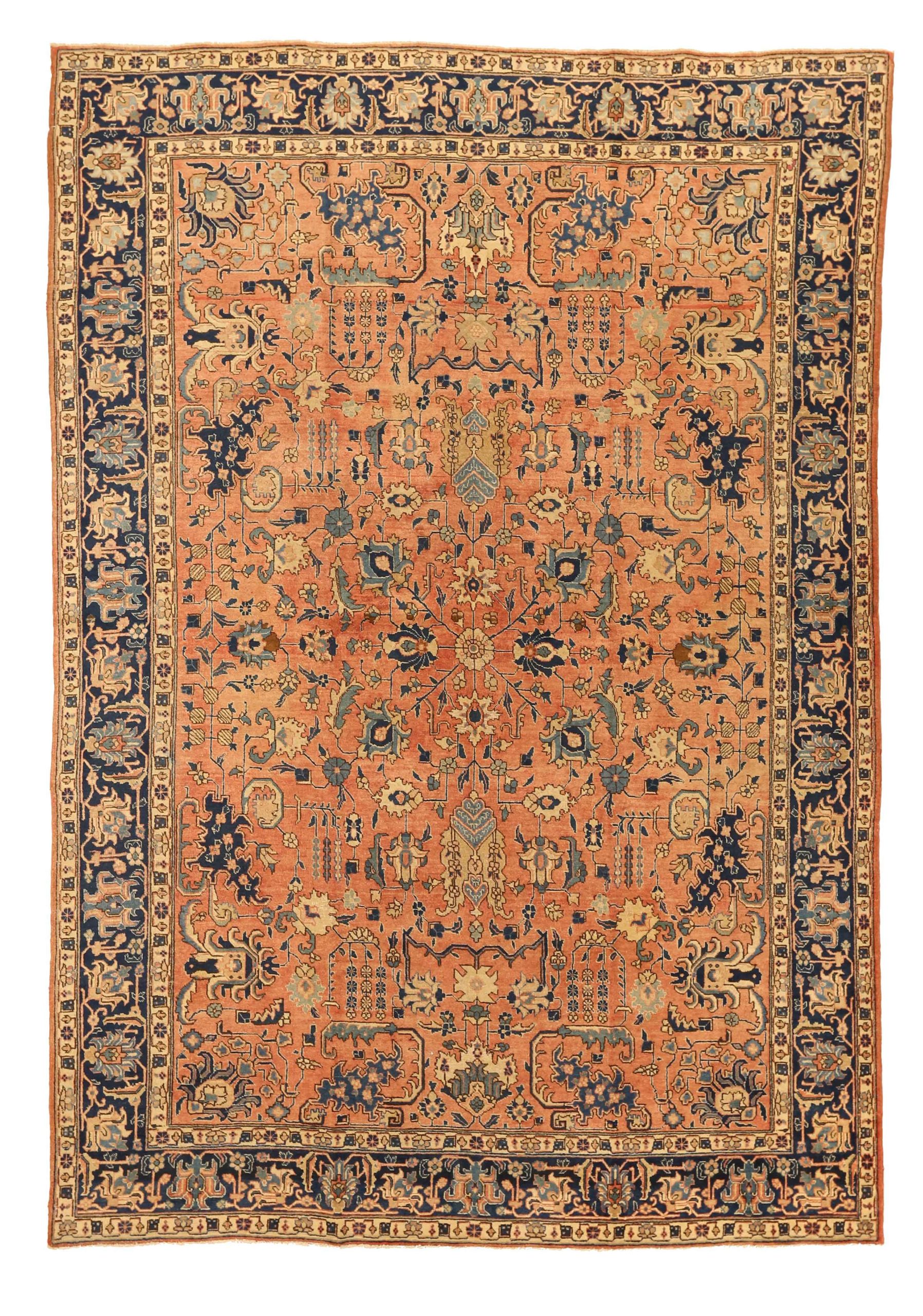 Thumbnail 8 for Vintage Persian Tabriz Traditional Rug 10363