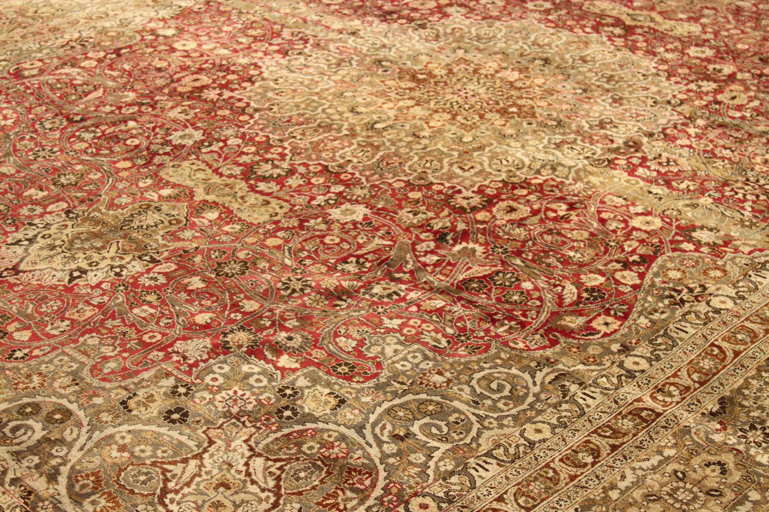 Thumbnail 7 for Antique Persian Mashad Transitional Rug 53946