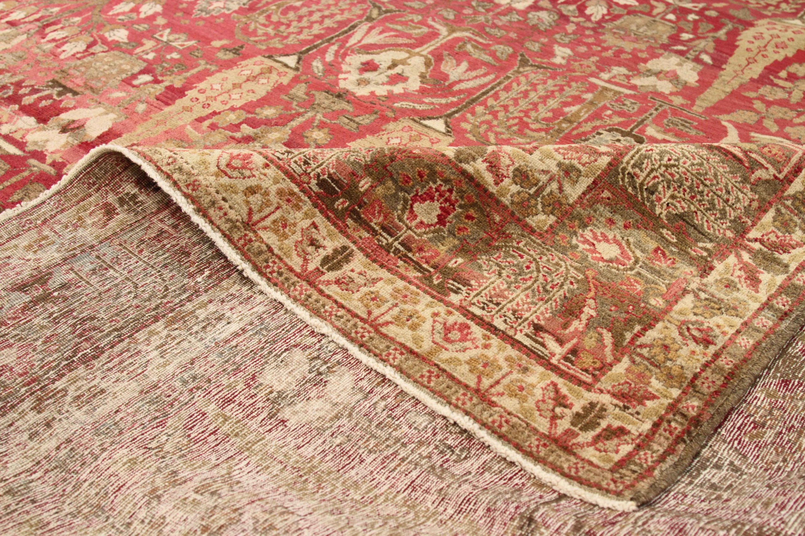 Thumbnail 7 for Antique Persian Tabriz Traditional Rug 54024