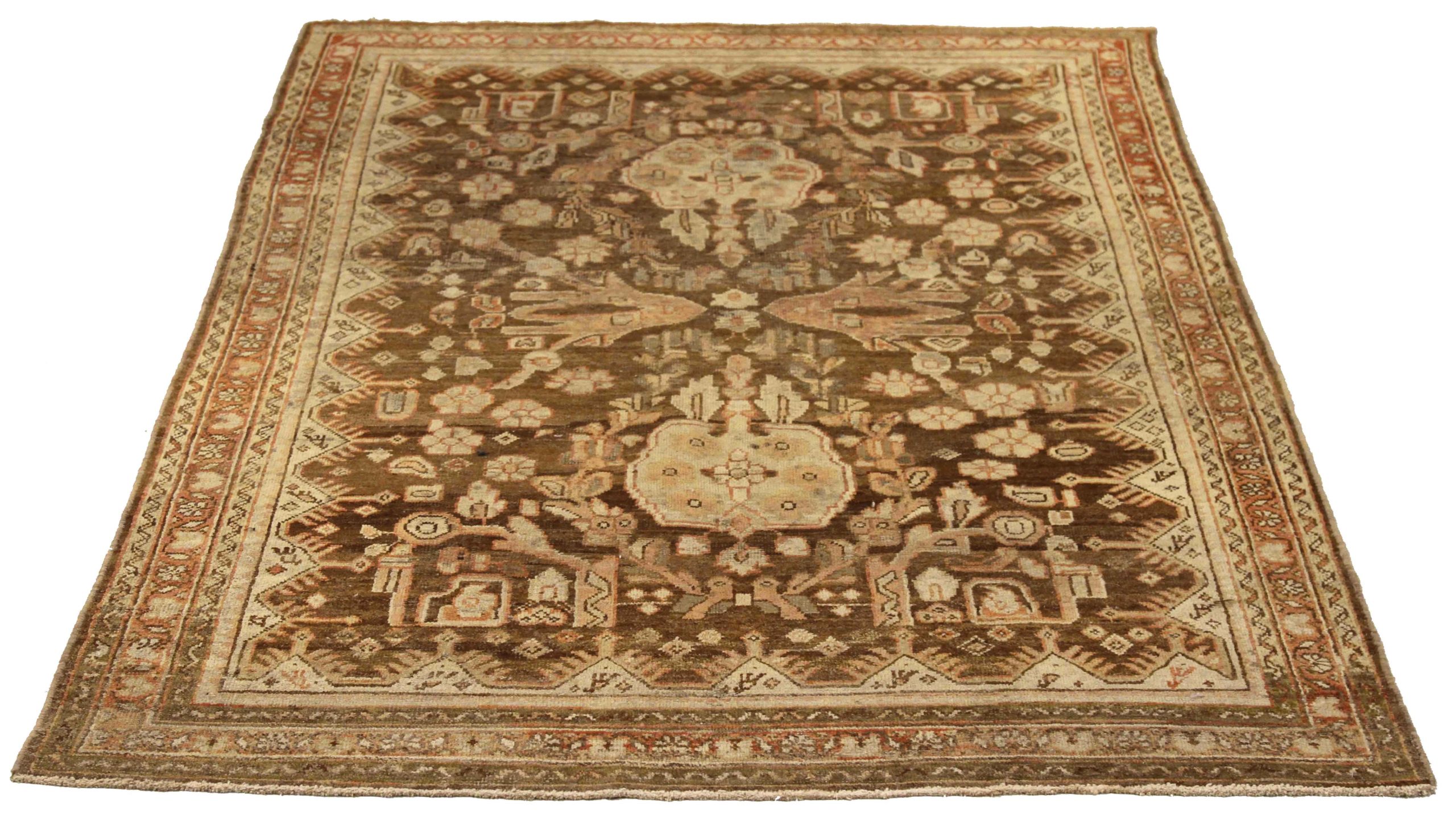Thumbnail 14 for Antique Persian Malayer Transitional Rug 54047