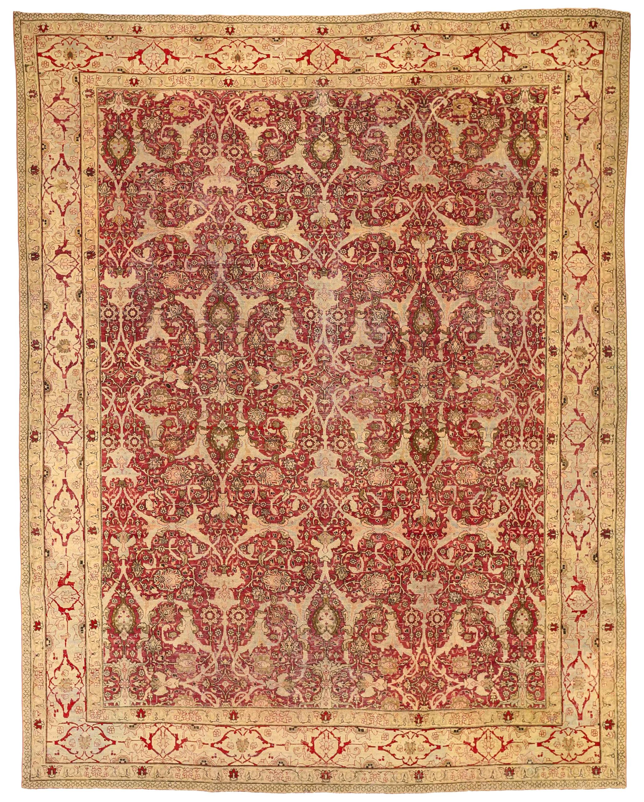 Thumbnail 4 for Antique Persian Yazd Transitional Rug 54083