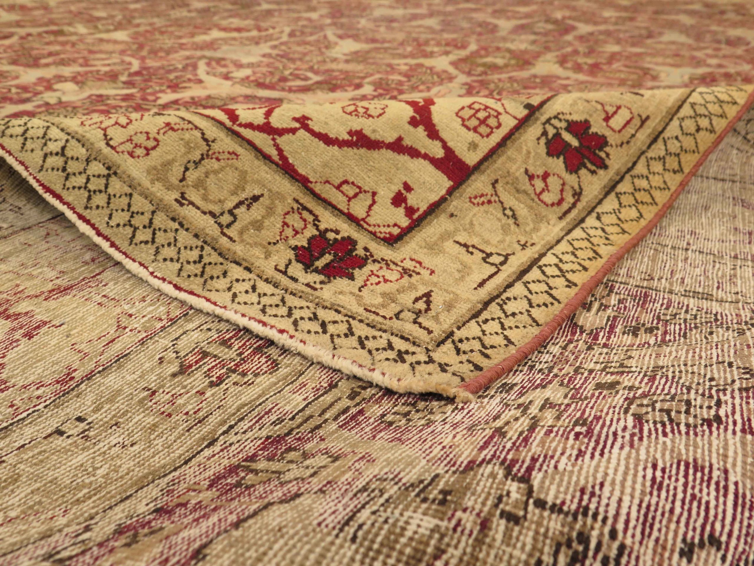 Thumbnail 8 for Antique Persian Yazd Transitional Rug 54083