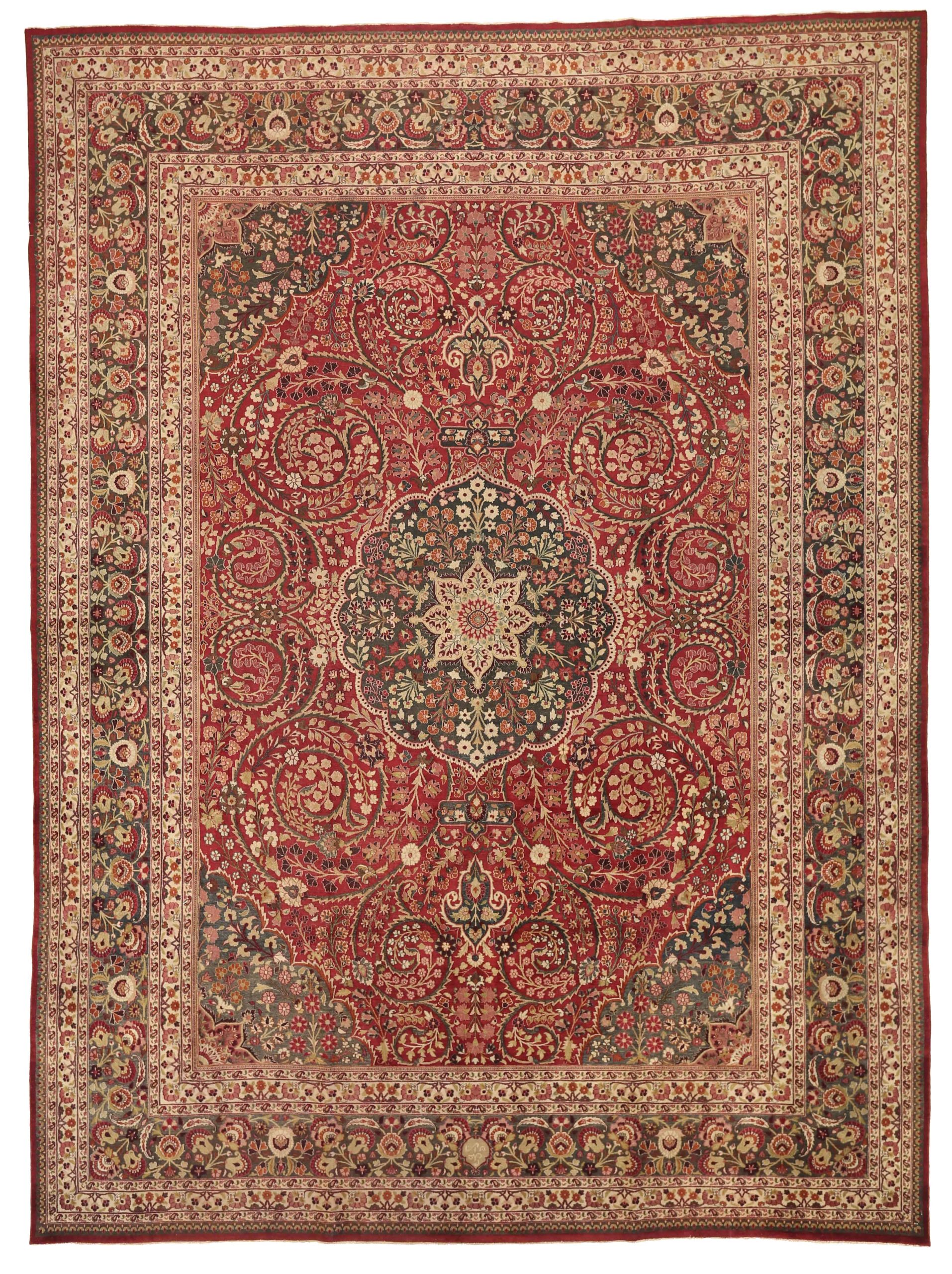 Thumbnail 4 for Antique Persian Mashad Traditional Rug 54104