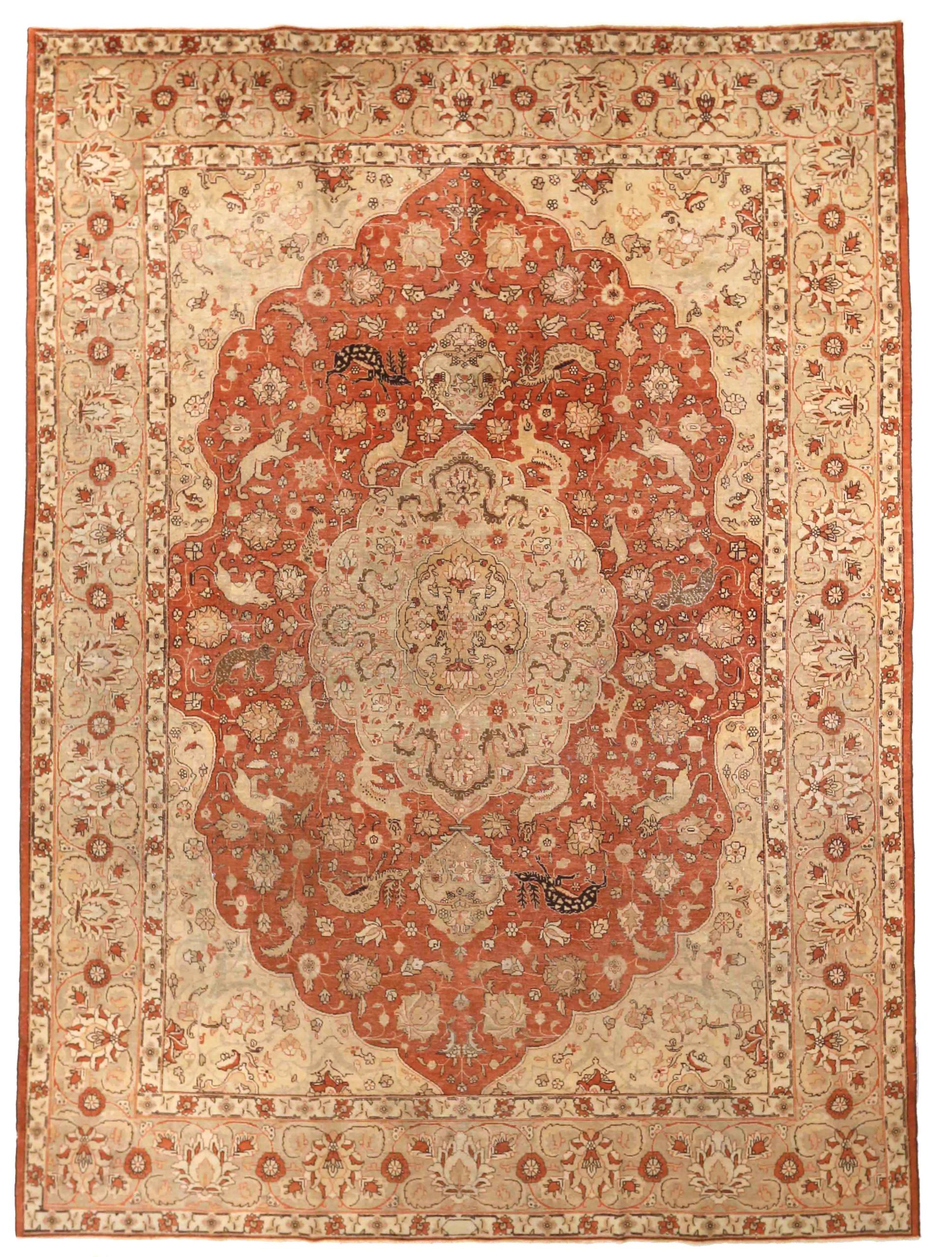 Thumbnail 5 for Antique Persian Tabriz Transitional Rug 54140