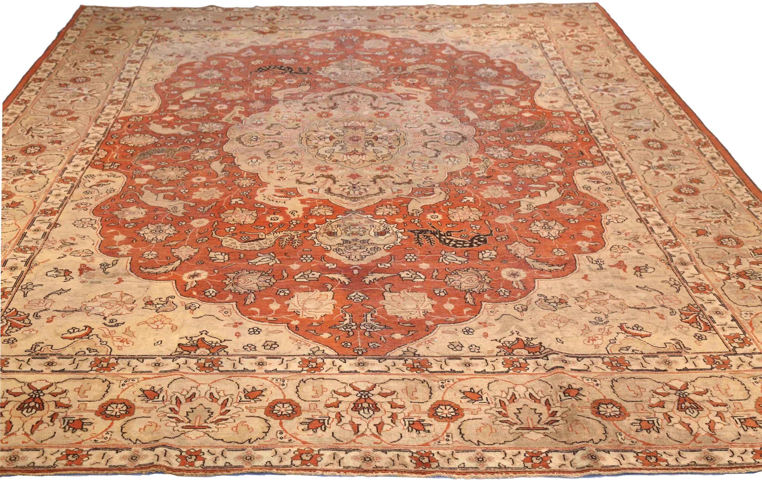 Thumbnail 7 for Antique Persian Tabriz Transitional Rug 54140